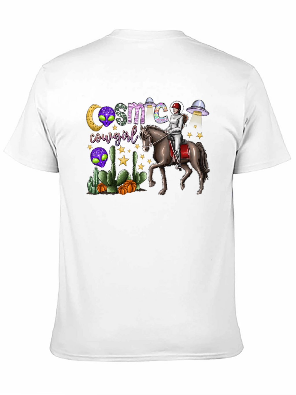 Cosmic Cowgirl T-Shirt - Western Space Rider Tee