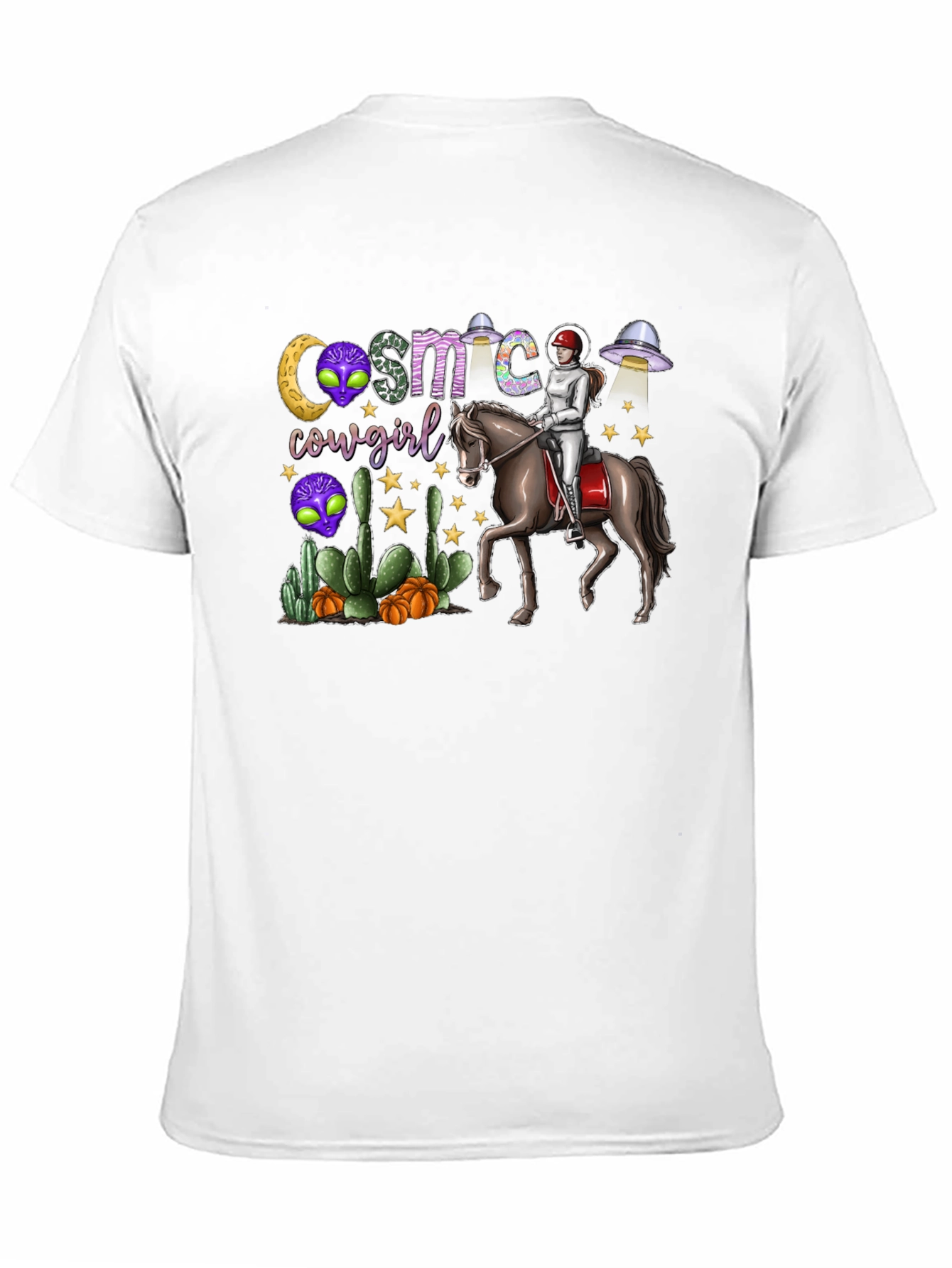 Cosmic Cowgirl T-Shirt - Western Space Rider Tee