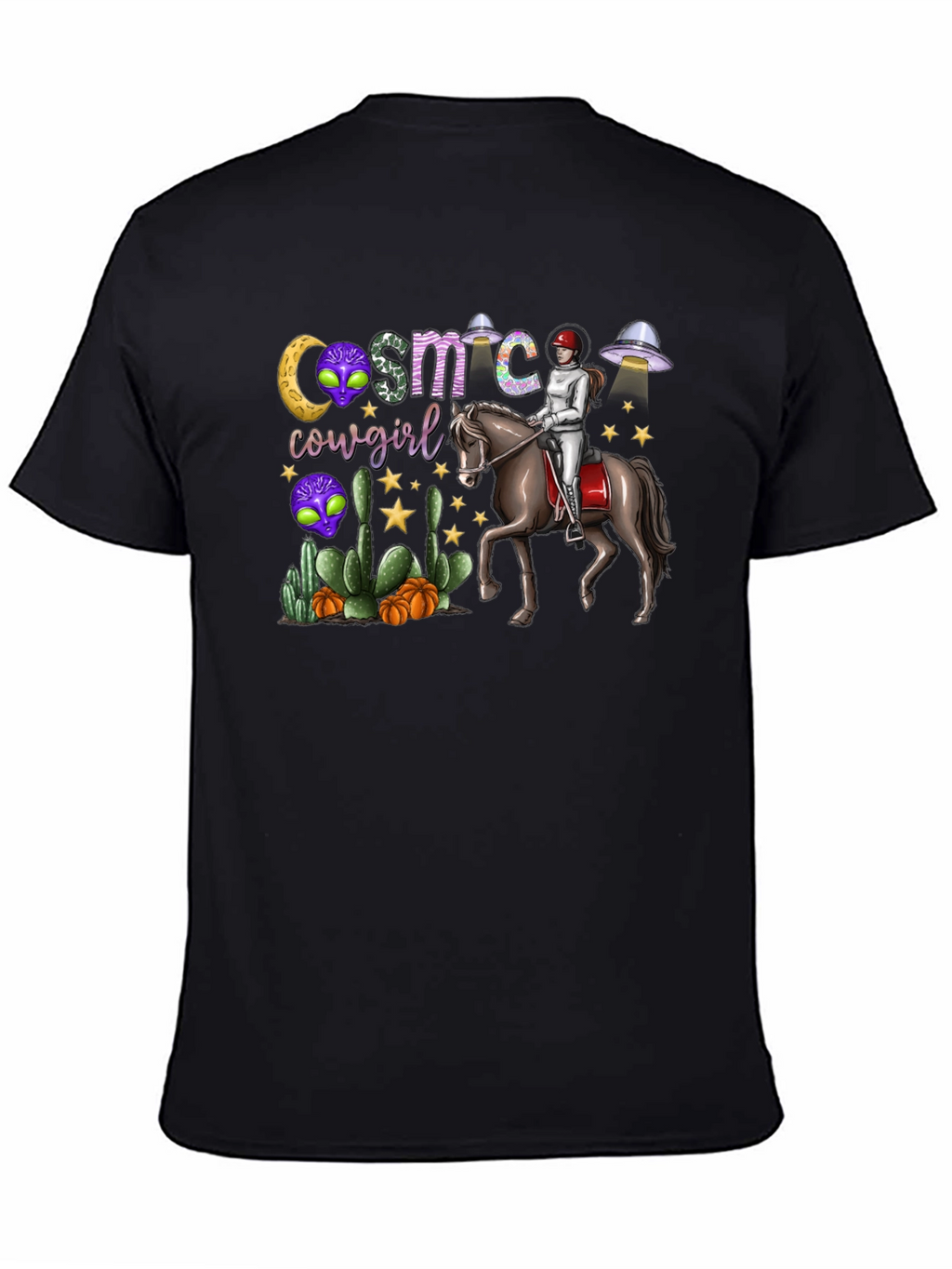 Cosmic Cowgirl T-Shirt - Western Space Rider Tee