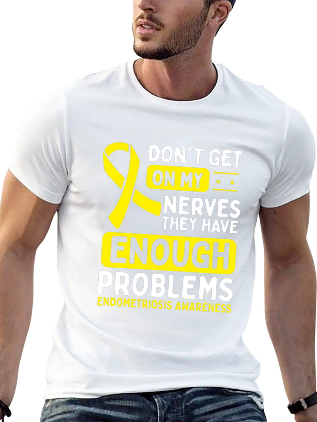 Endometriosis Awareness T-Shirt - Dont Get On My Nerves
