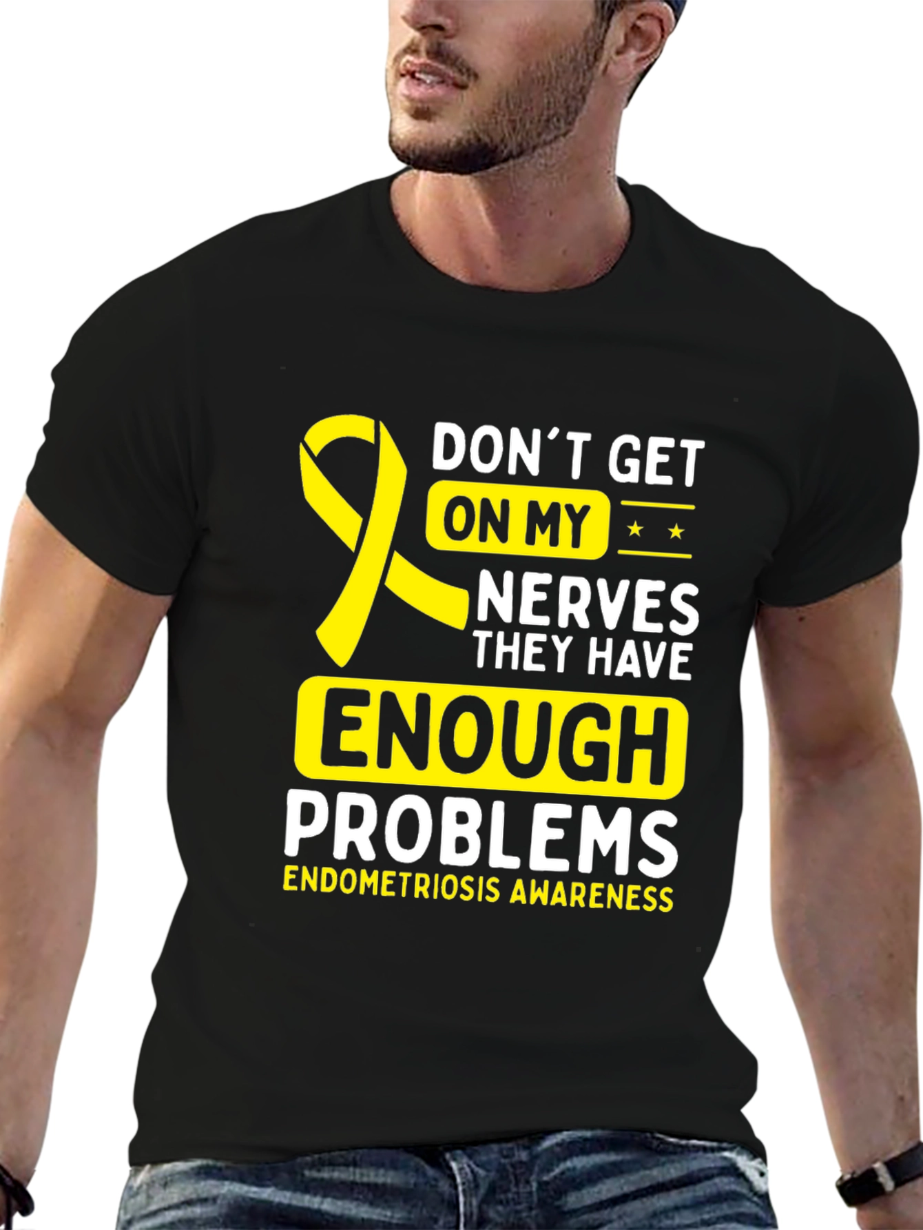Endometriosis Awareness T-Shirt - Dont Get On My Nerves