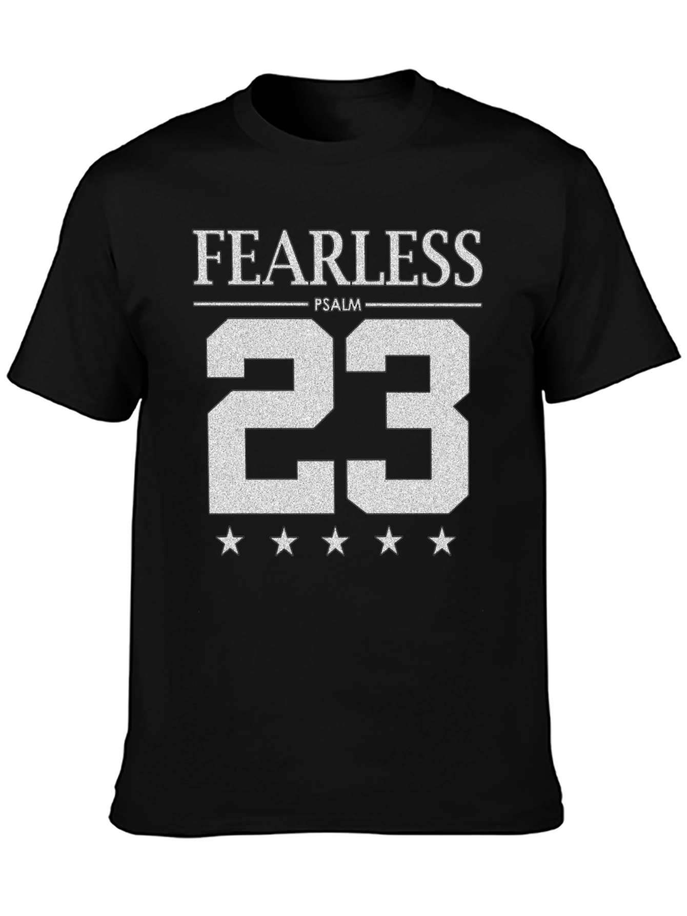 Fearless Psalm 23 Graphic Tee - Black