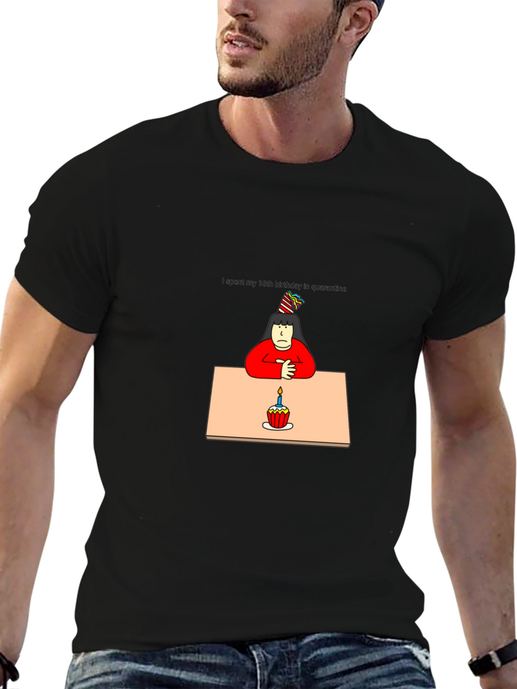 Quarantine Birthday T-Shirt - Unisex Black Tee