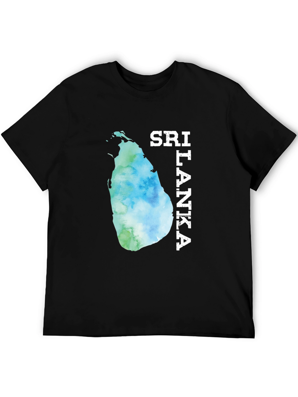 Sri Lanka Map Tee - Black Graphic T-Shirt