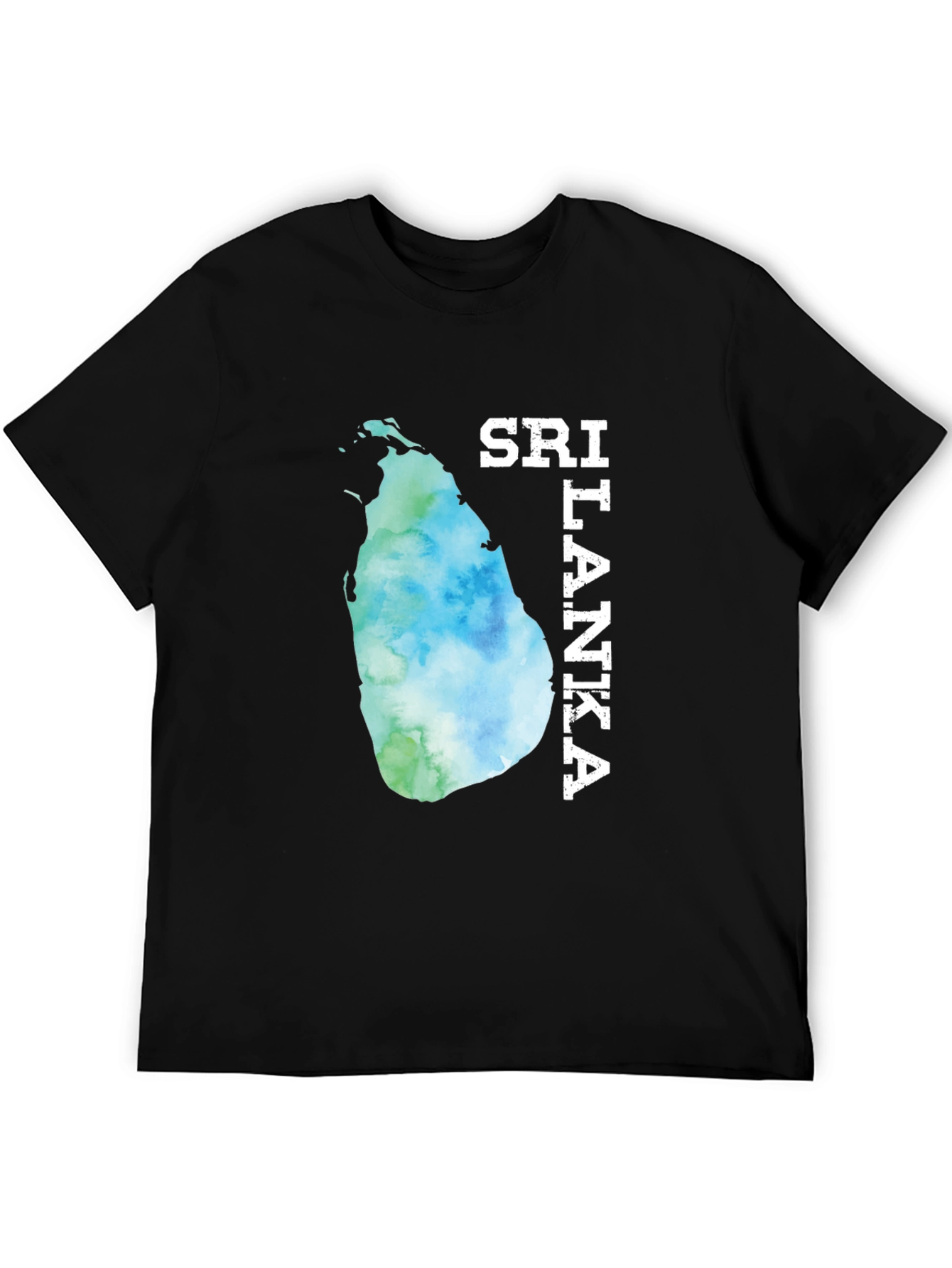 Sri Lanka Map Tee - Black Graphic T-Shirt
