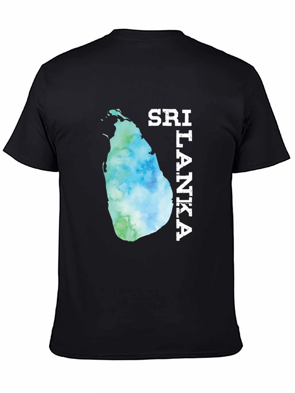 Sri Lanka Map Tee - Black Graphic T-Shirt