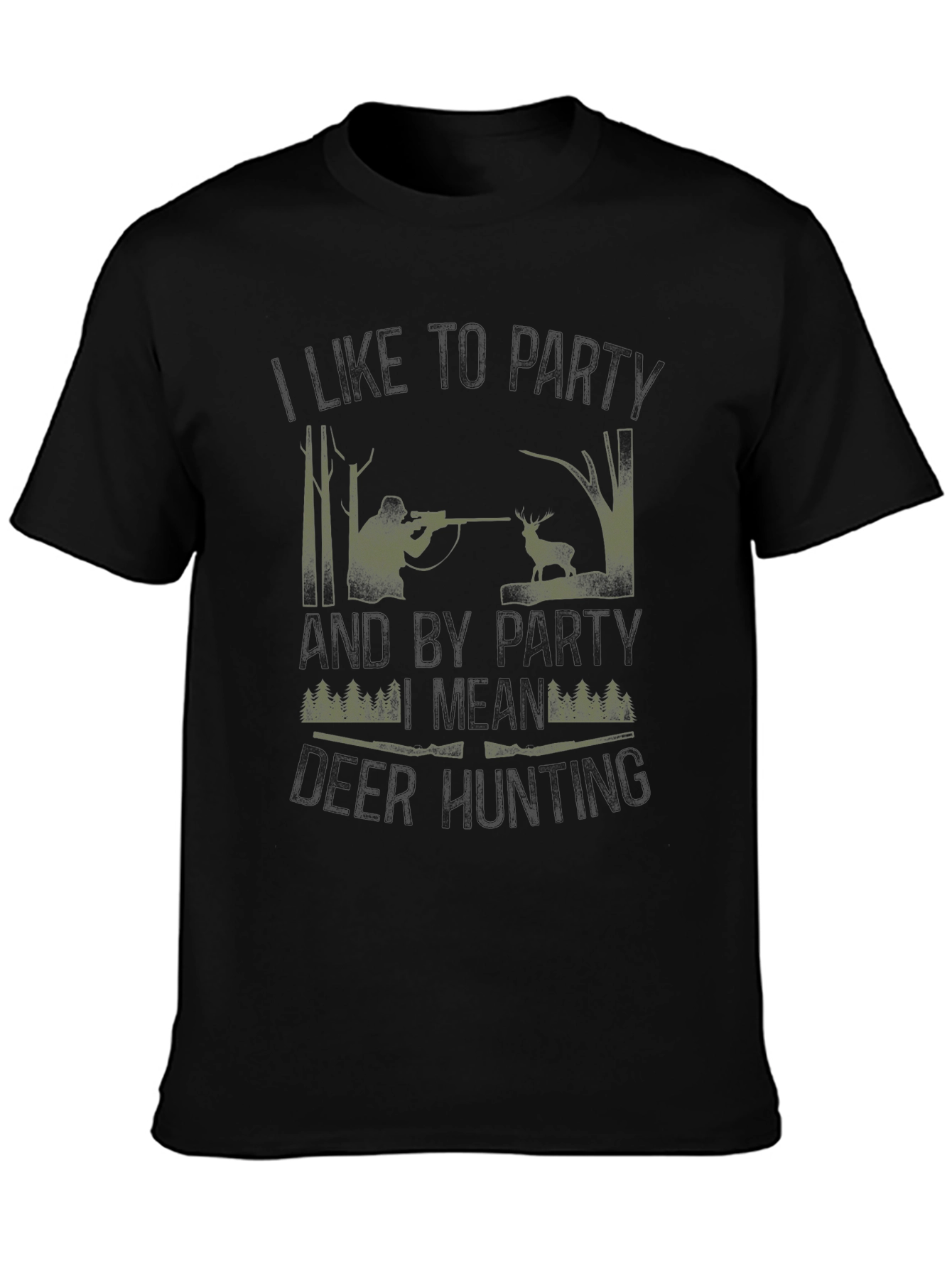 Hunting Party T-Shirt - Camo Hunter Design