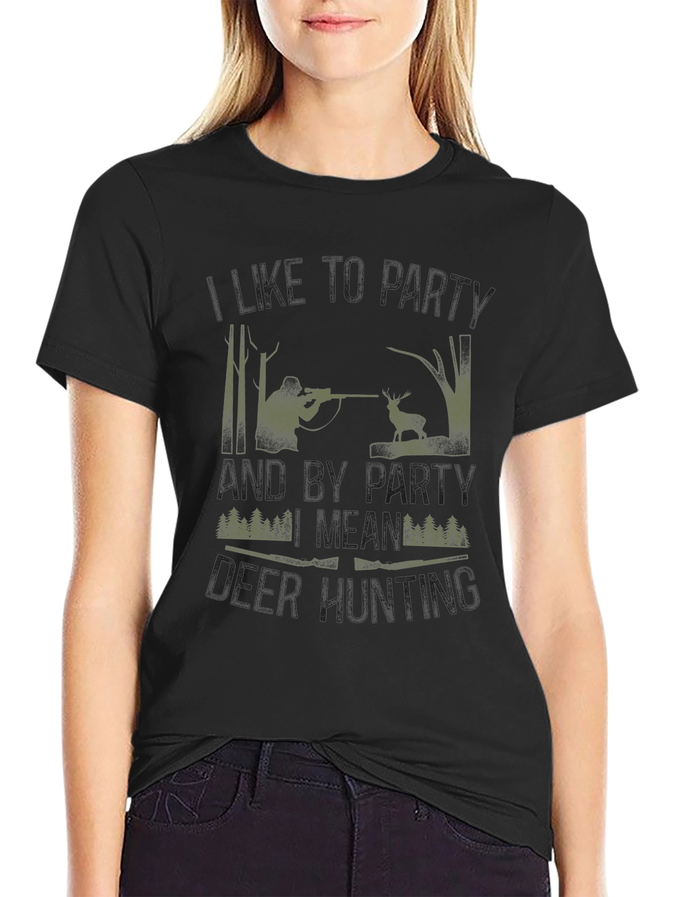 Hunting Party T-Shirt - Camo Hunter Design