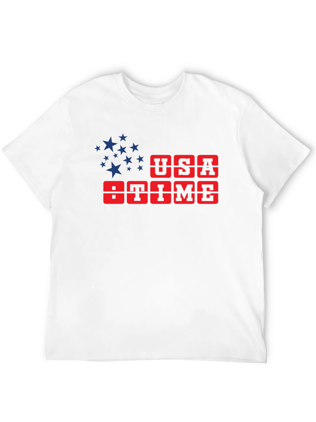 USA Time Graphic T-Shirt Patriotic Tee