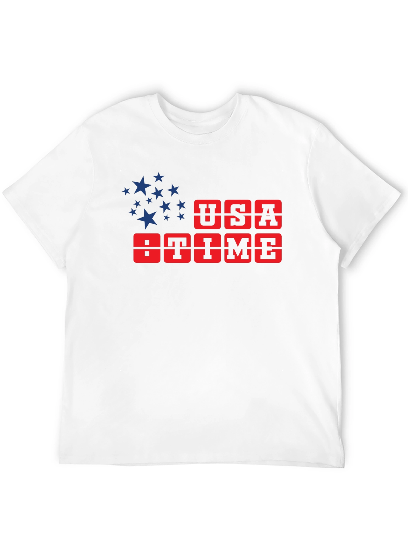 USA Time Graphic T-Shirt Patriotic Tee