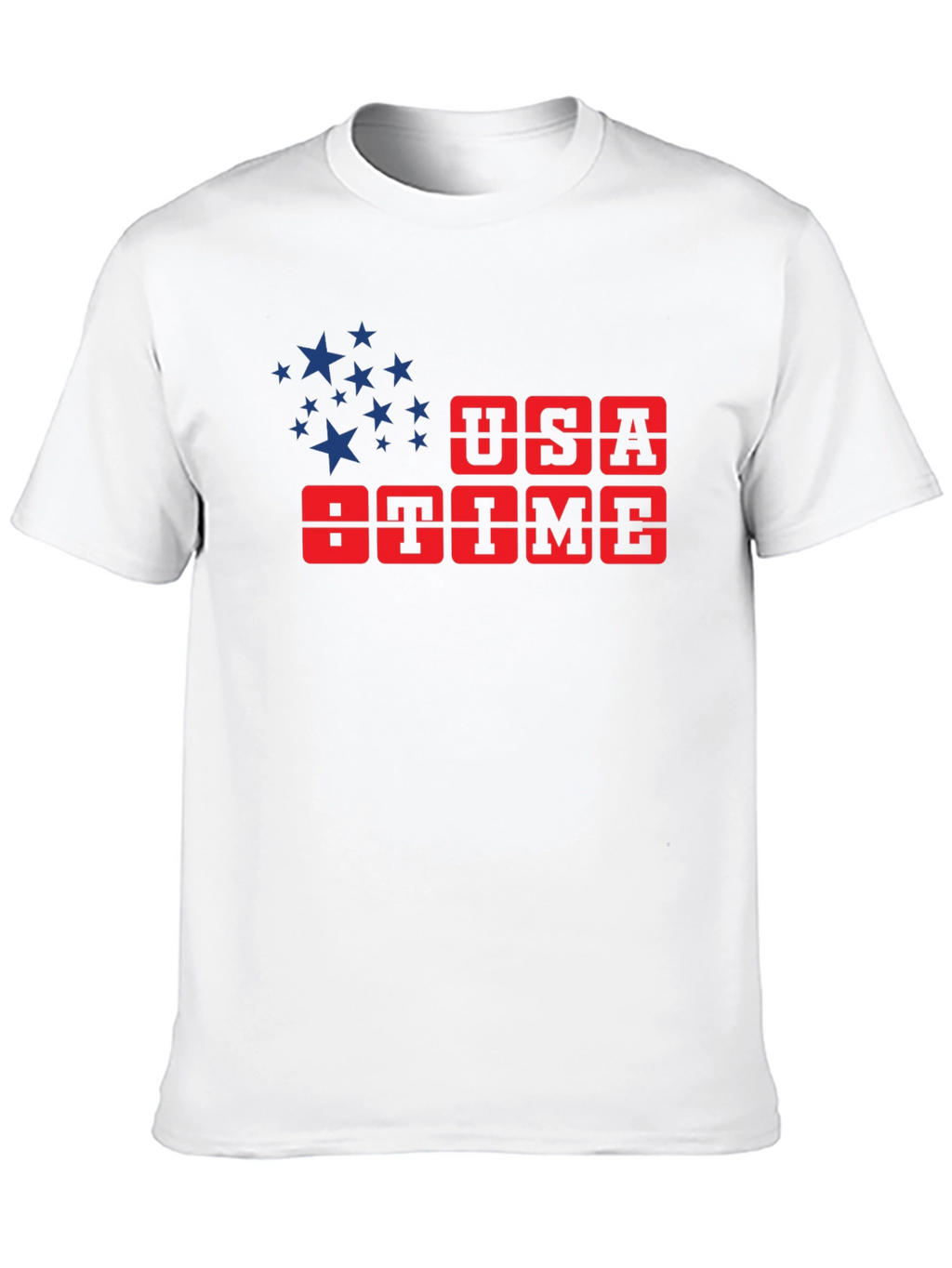 USA Time Graphic T-Shirt Patriotic Tee