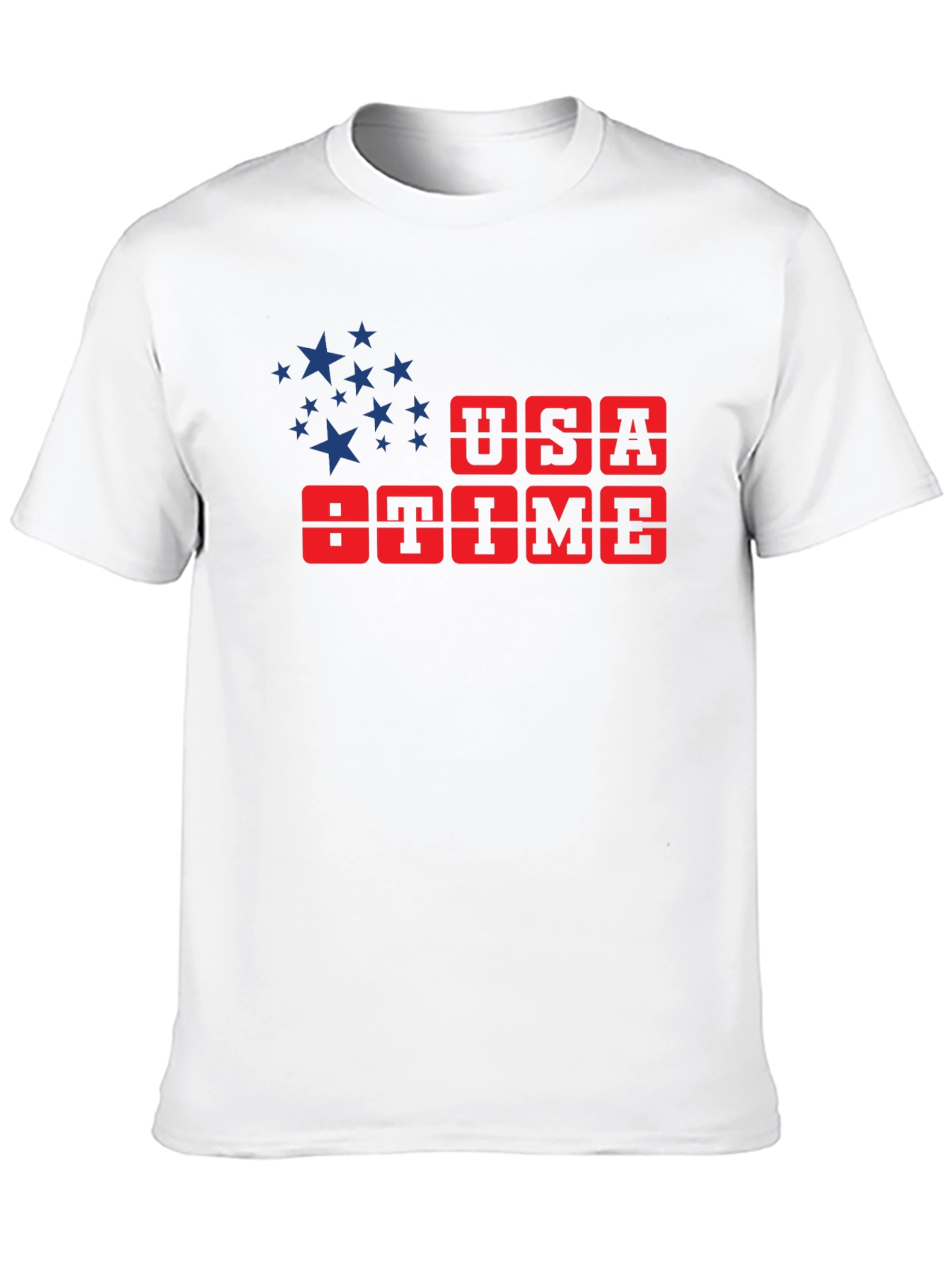 USA Time Graphic T-Shirt Patriotic Tee