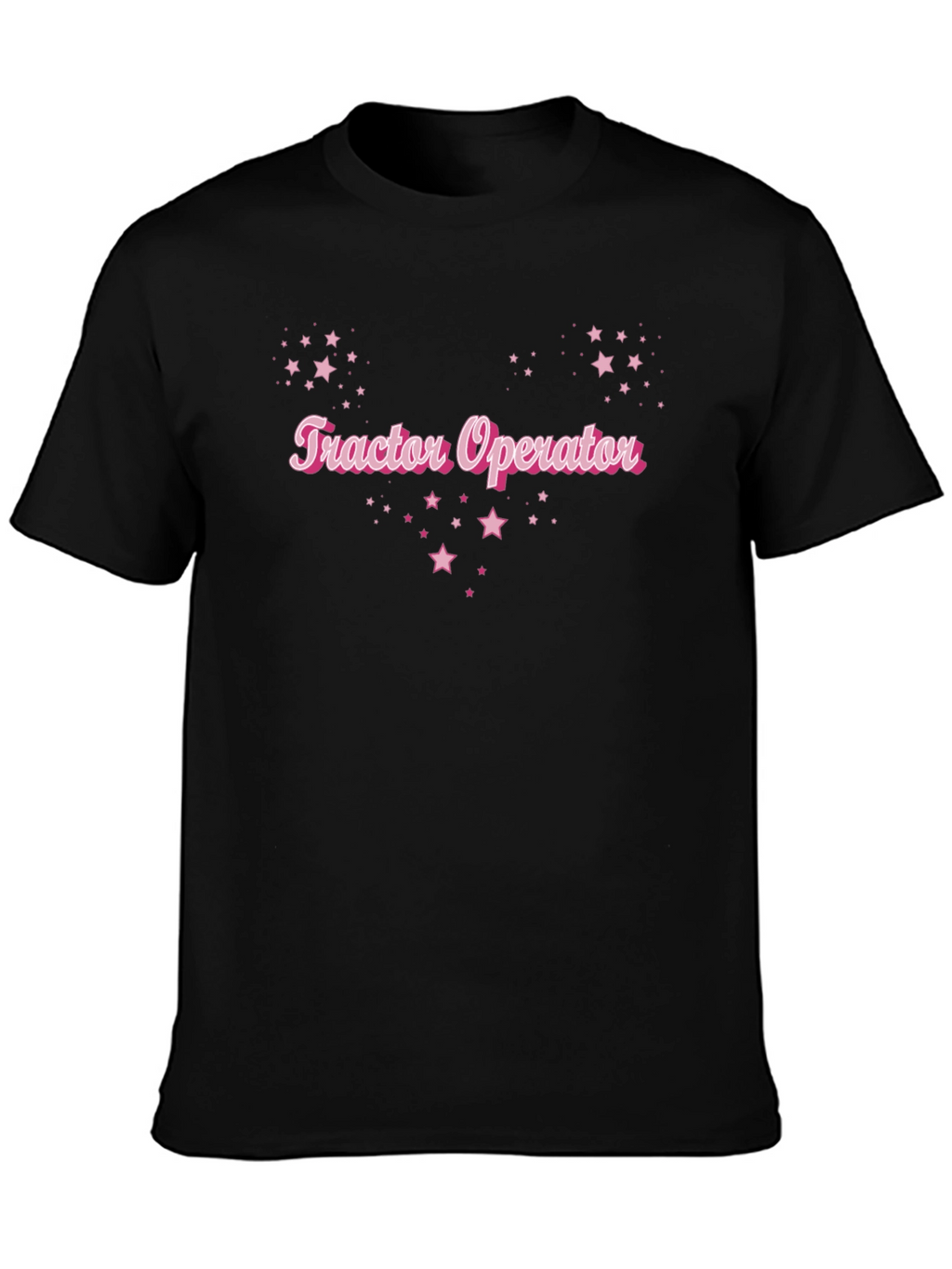 Tractor Operator Starry Graphic Tee - Black