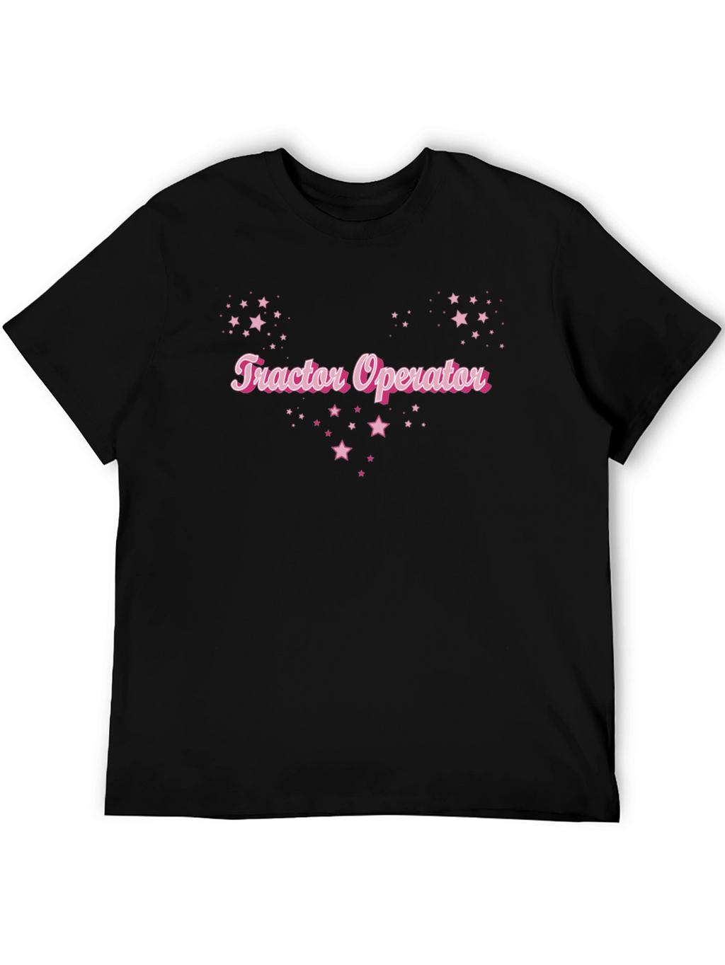 Tractor Operator Starry Graphic Tee - Black