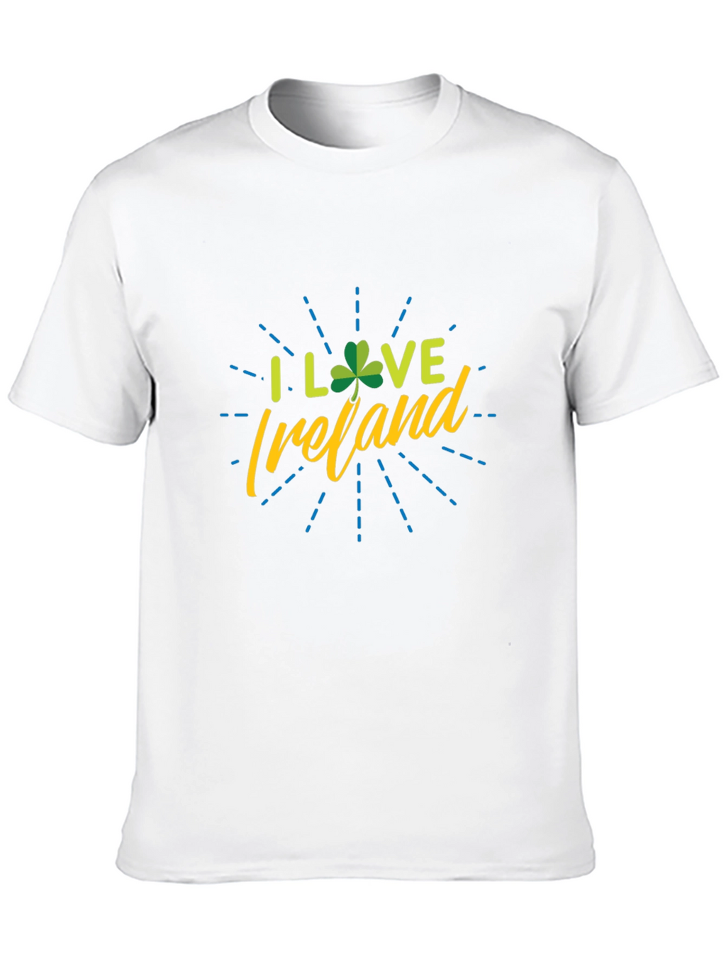 I Love Ireland Shamrock Graphic Tee - Black