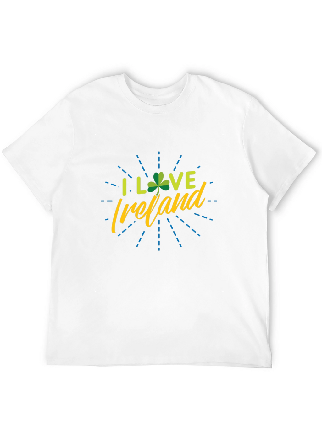 I Love Ireland Shamrock Graphic Tee - Black