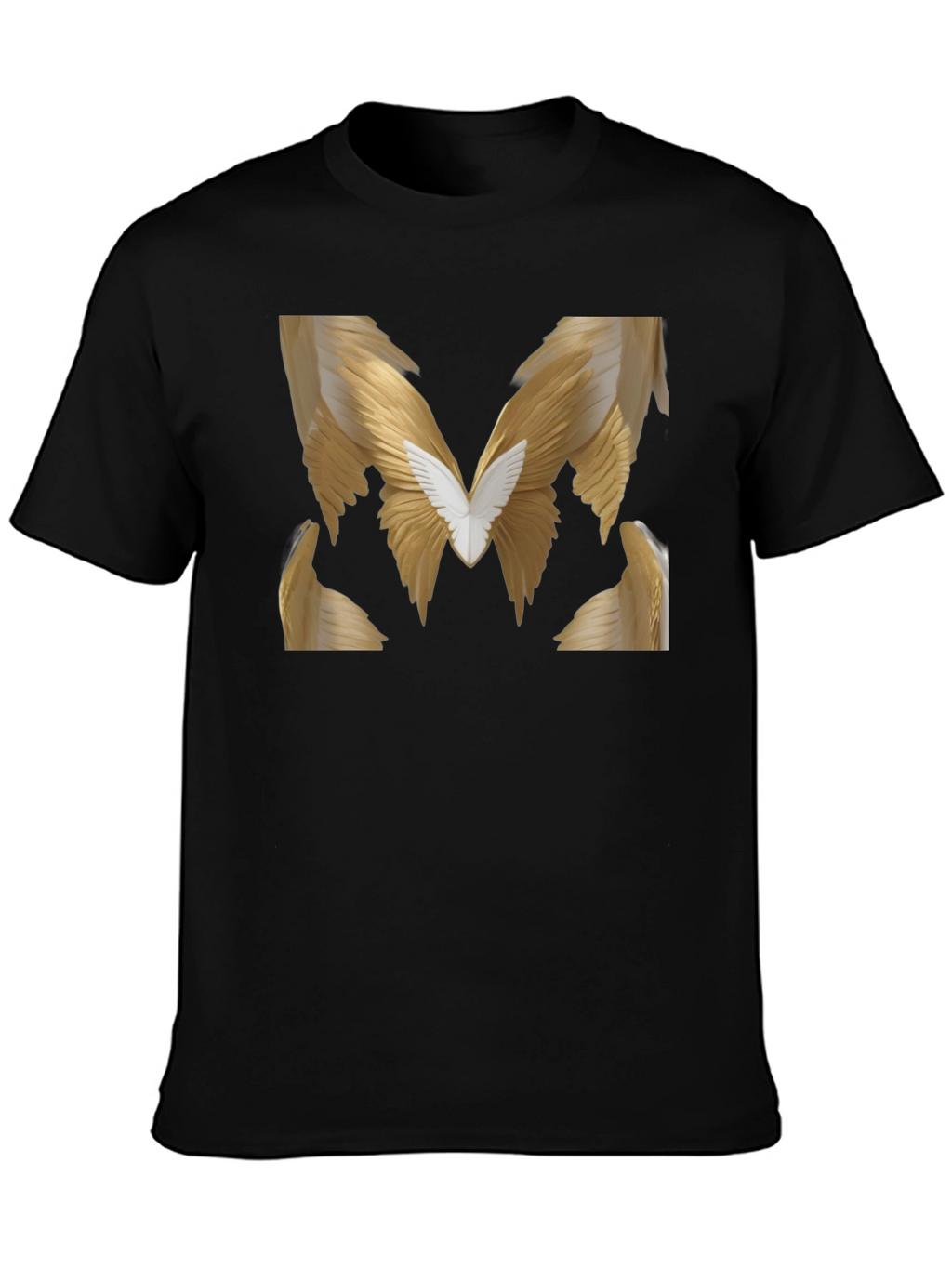 Winged M Graphic Tee - Stylish Black T-Shirt