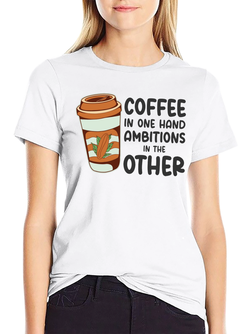 Coffee and Ambition Graphic T-Shirt