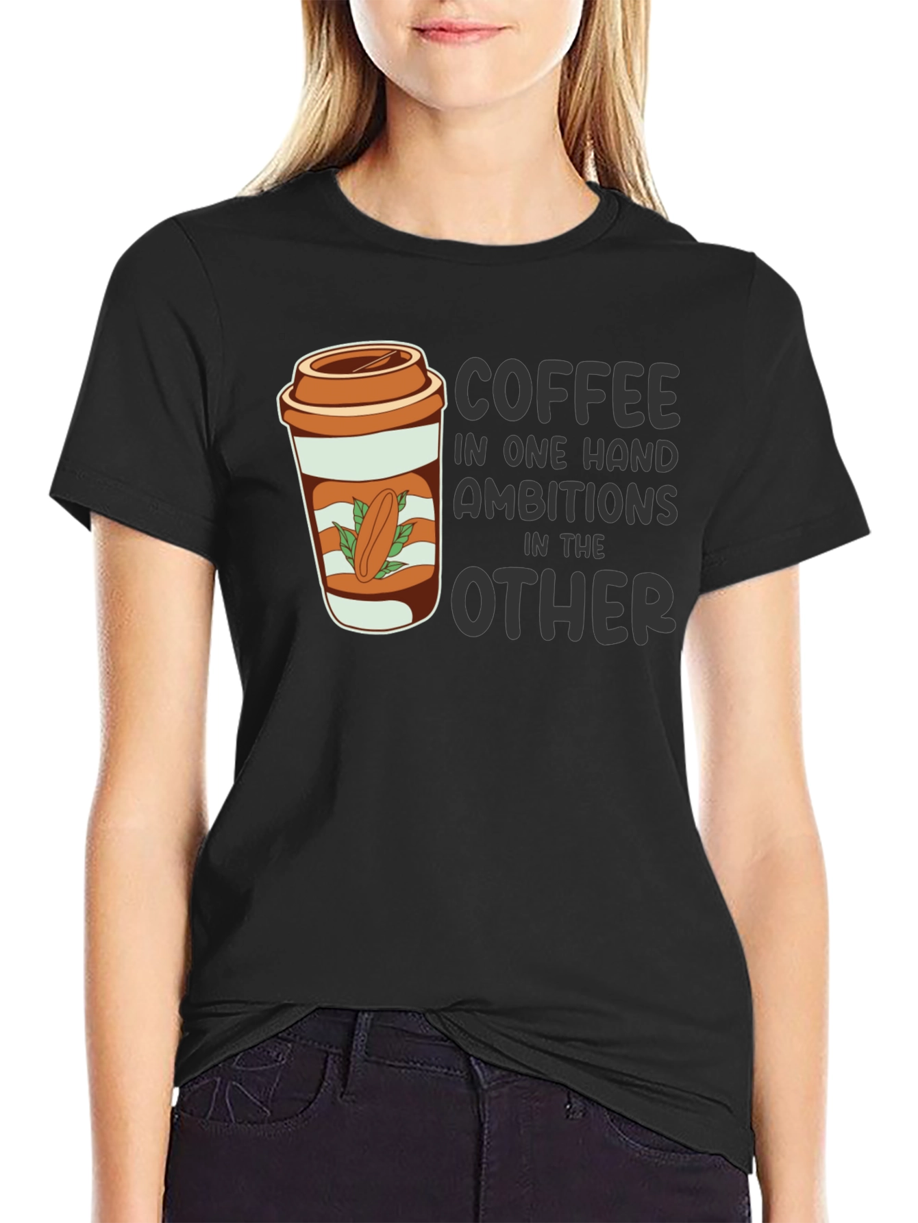 Coffee and Ambition Graphic T-Shirt