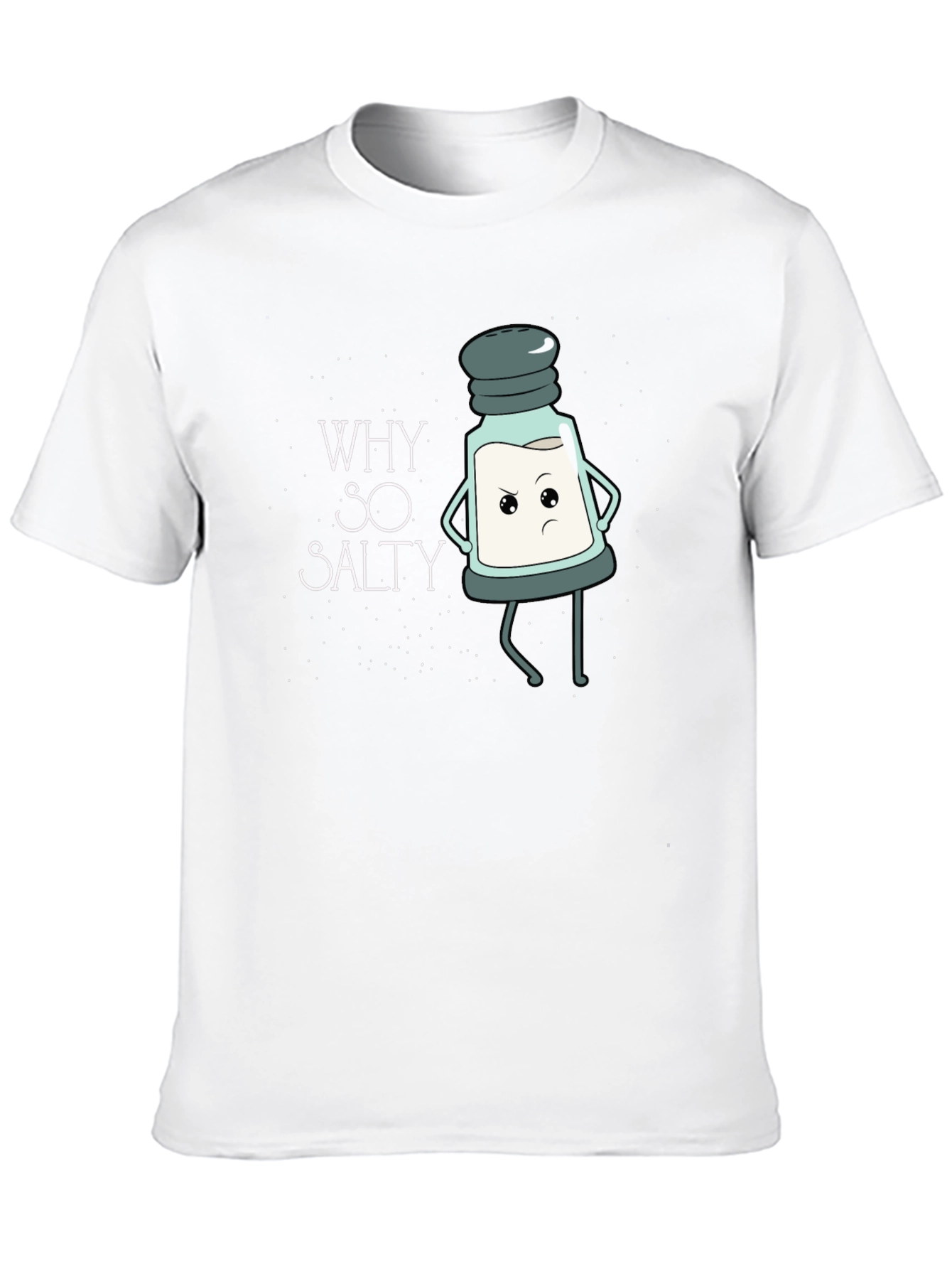 Why So Salty T-Shirt Funny Cartoon Salt Shaker Tee
