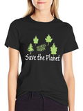 Eco-Friendly Save the Planet Black T-Shirt