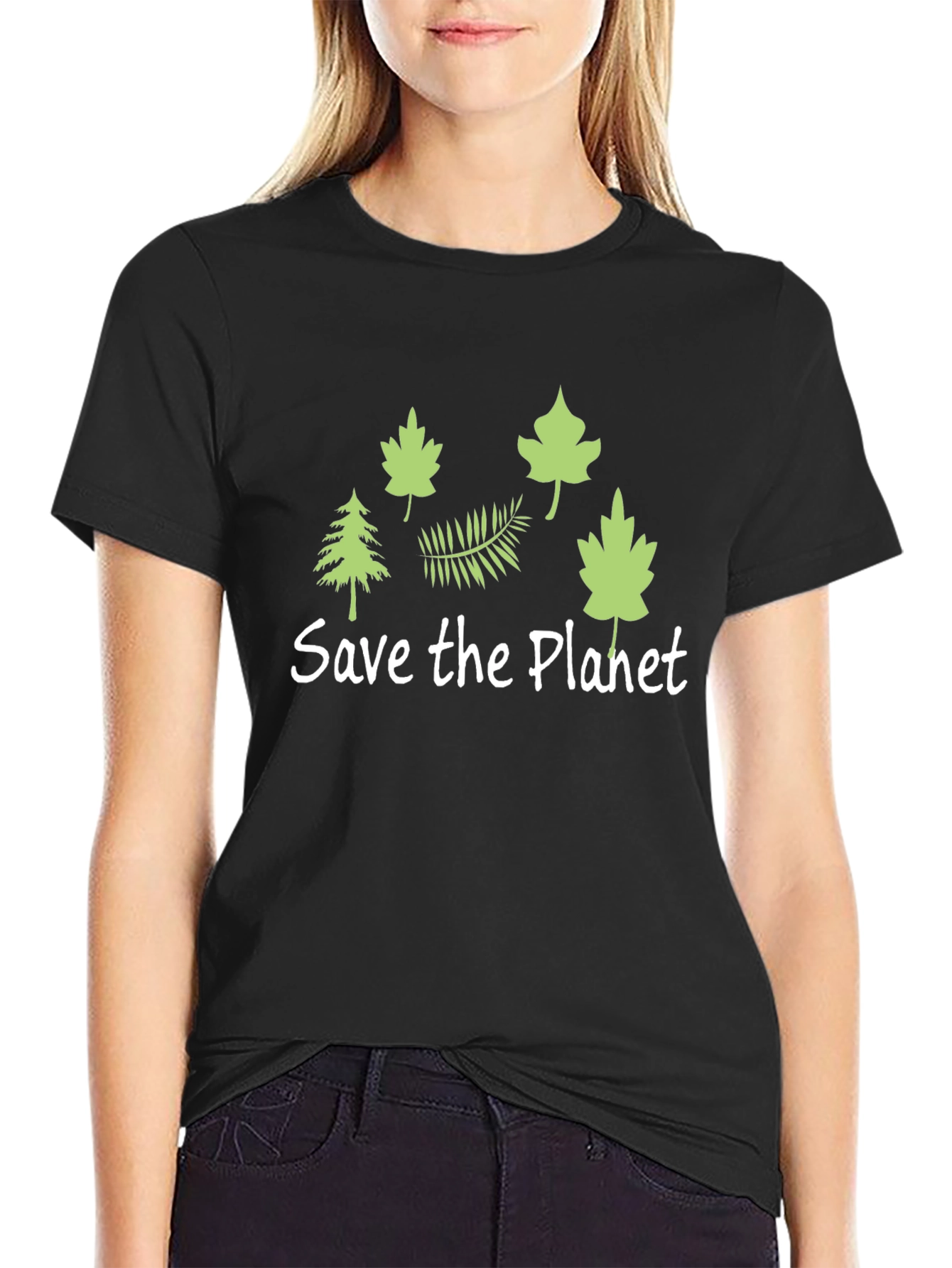 Eco-Friendly Save the Planet Black T-Shirt