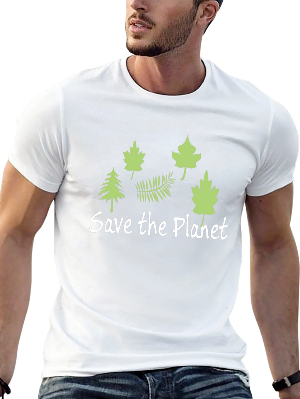 Eco-Friendly Save the Planet Black T-Shirt