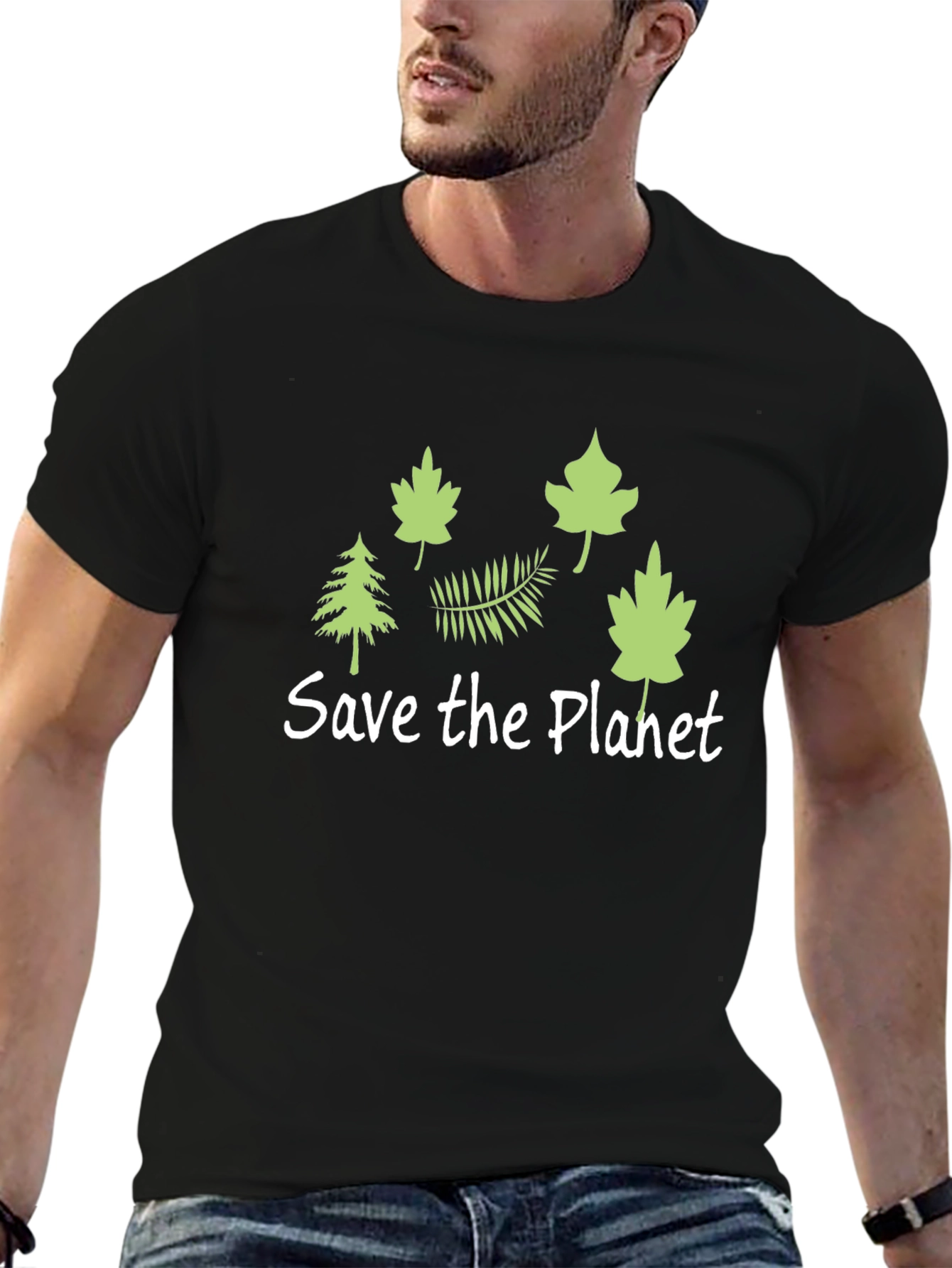 Eco-Friendly Save the Planet Black T-Shirt