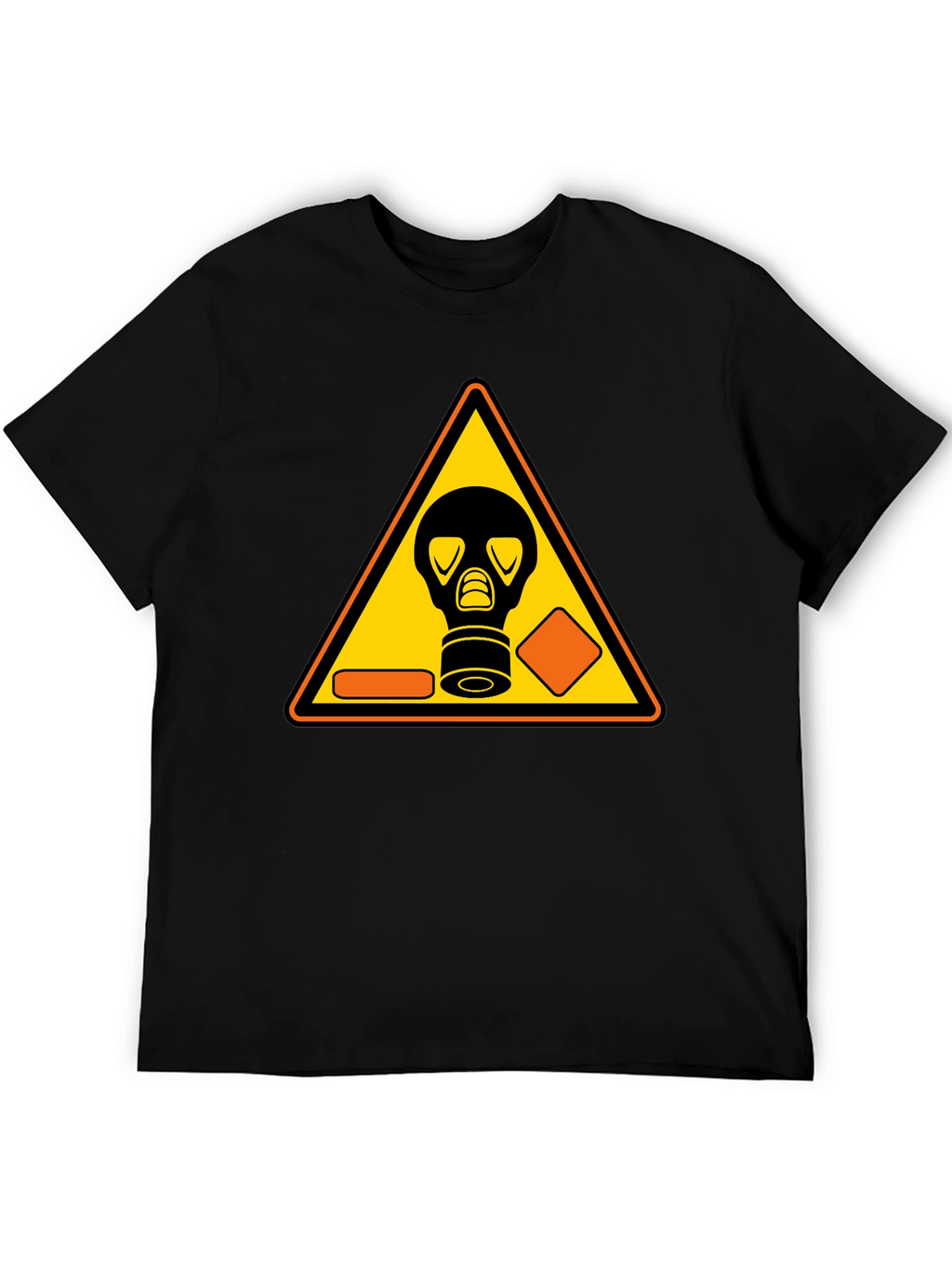 Biohazard Gas Mask Graphic Black T-Shirt
