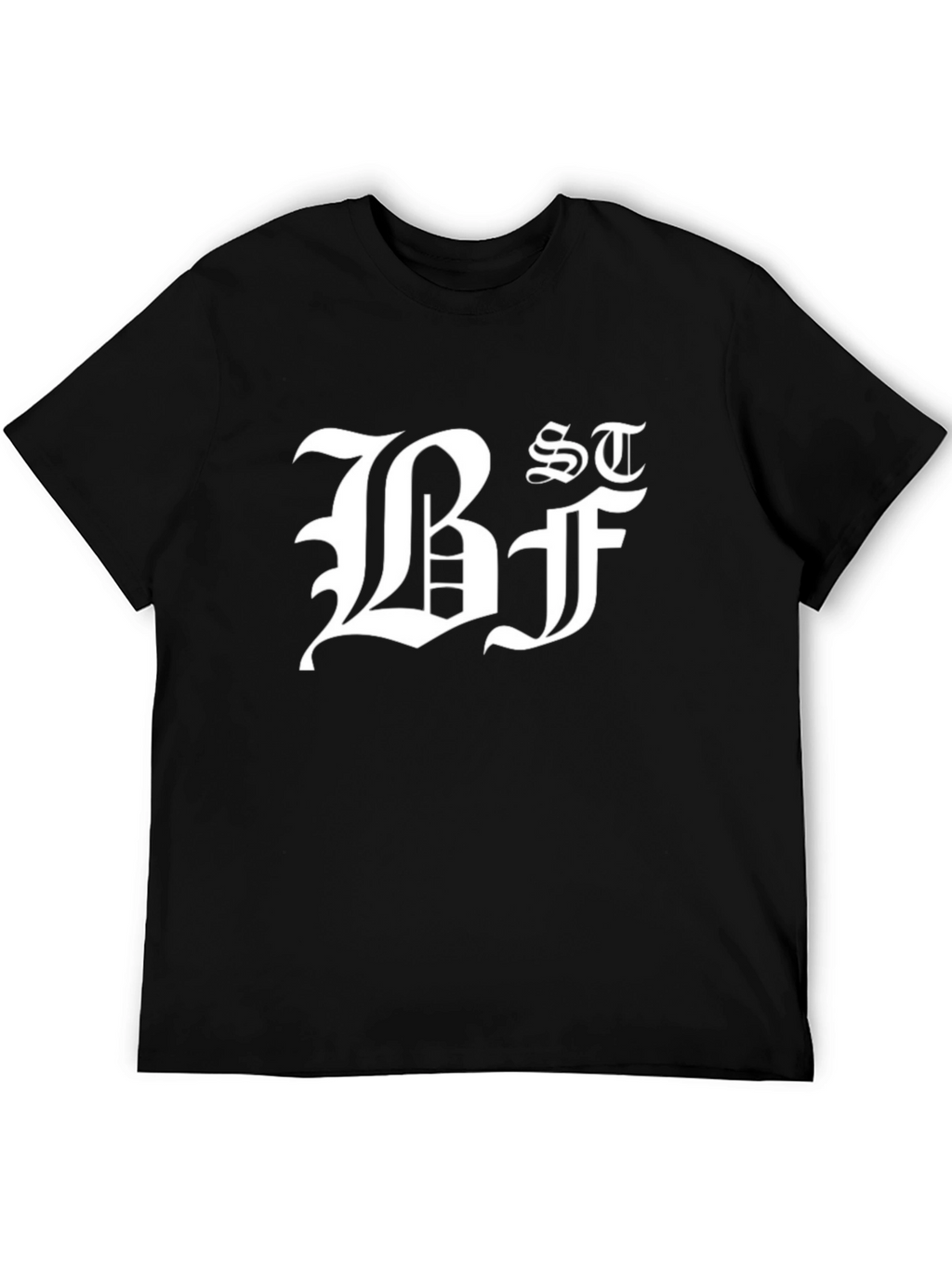 Black Graphic Tee - Bold Letter Design