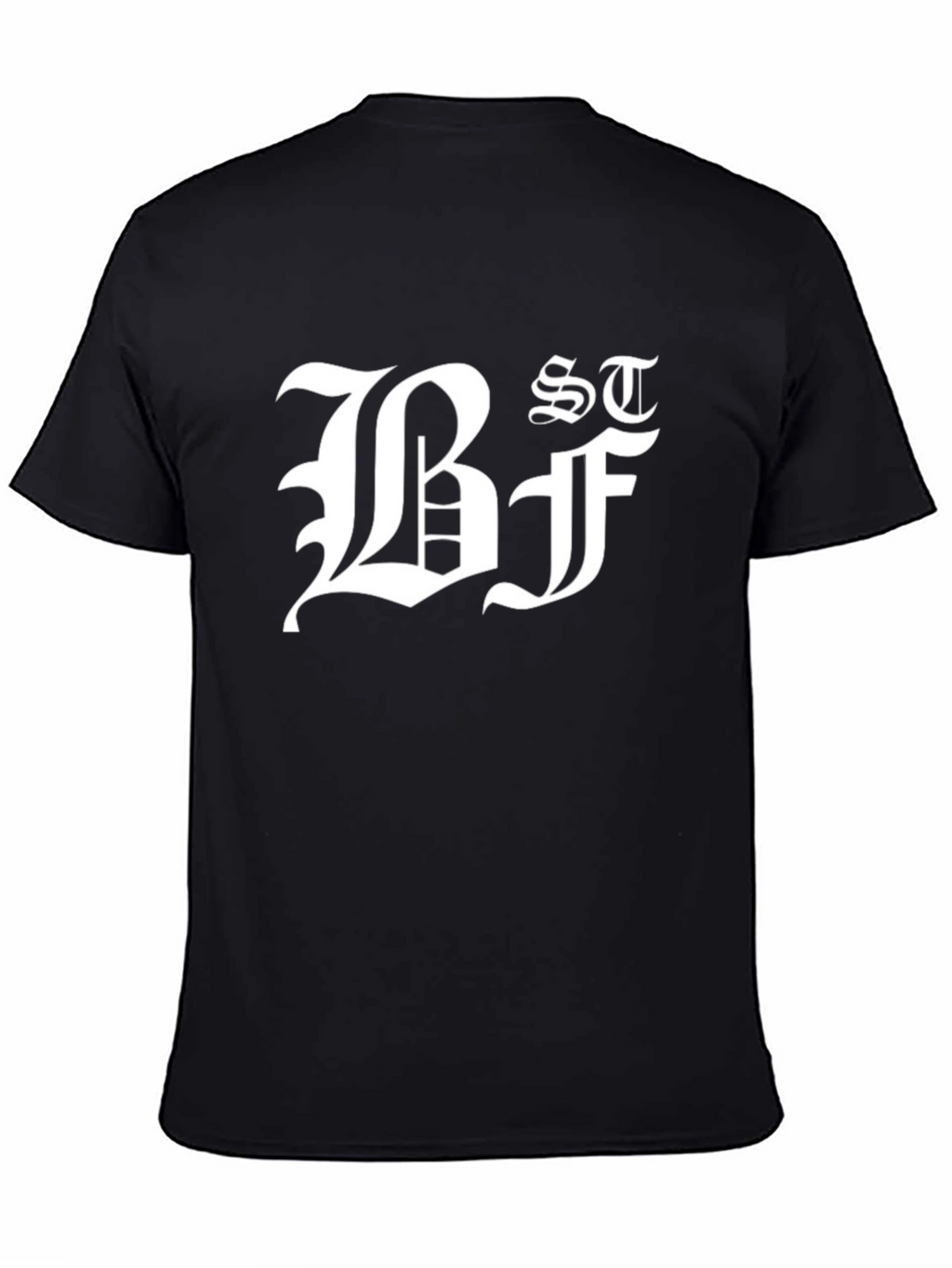 Black Graphic Tee - Bold Letter Design