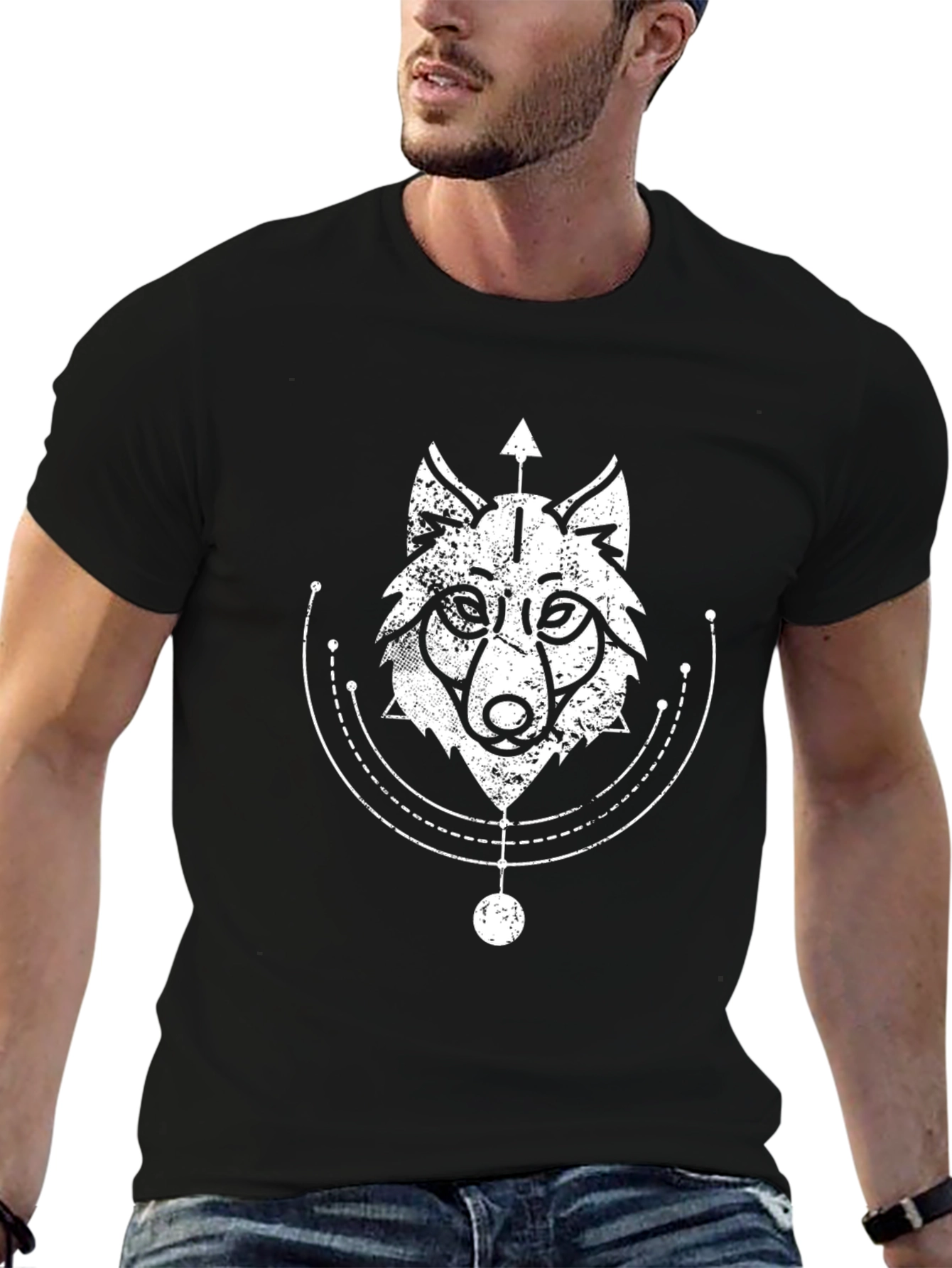 Wolf Graphic Black T-Shirt