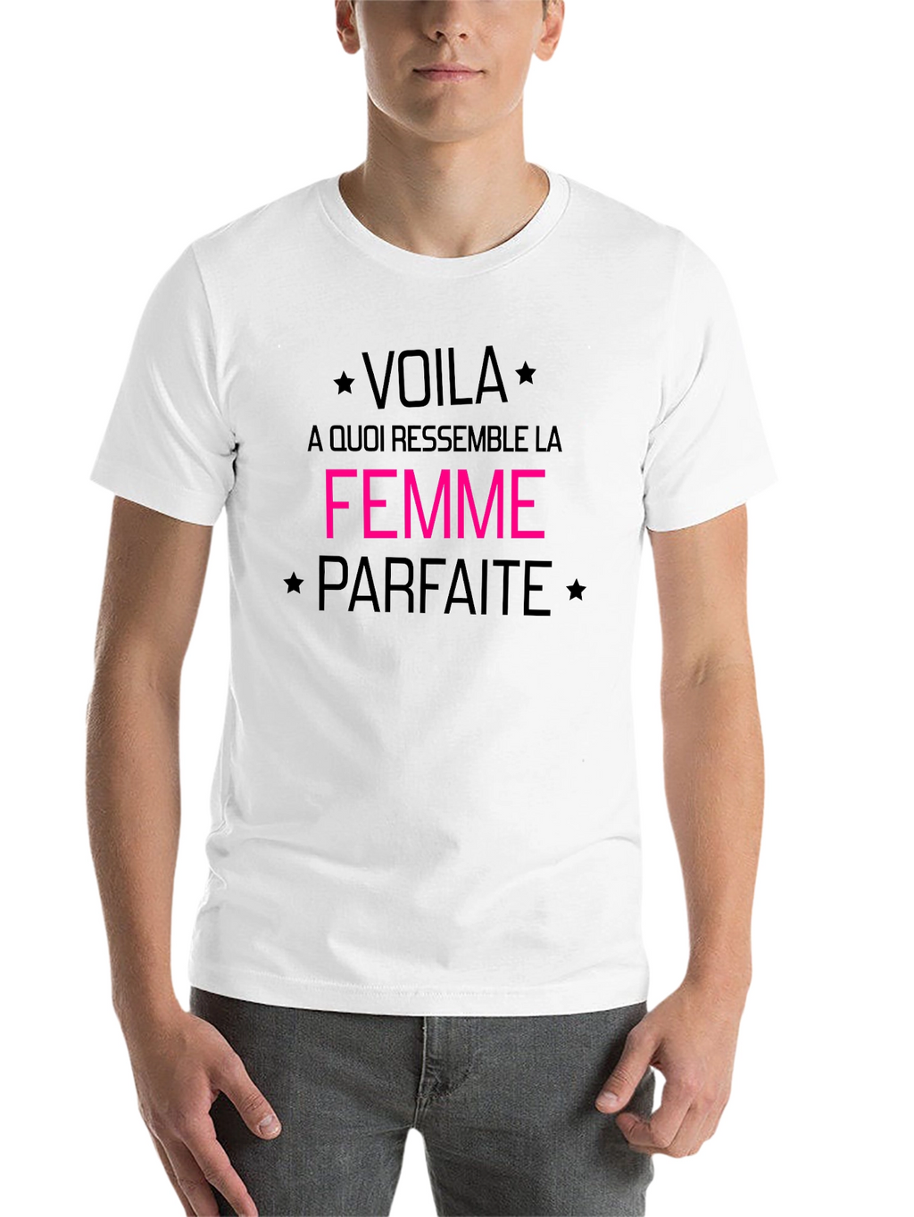 Voila la Femme Parfaite Black Graphic Tee