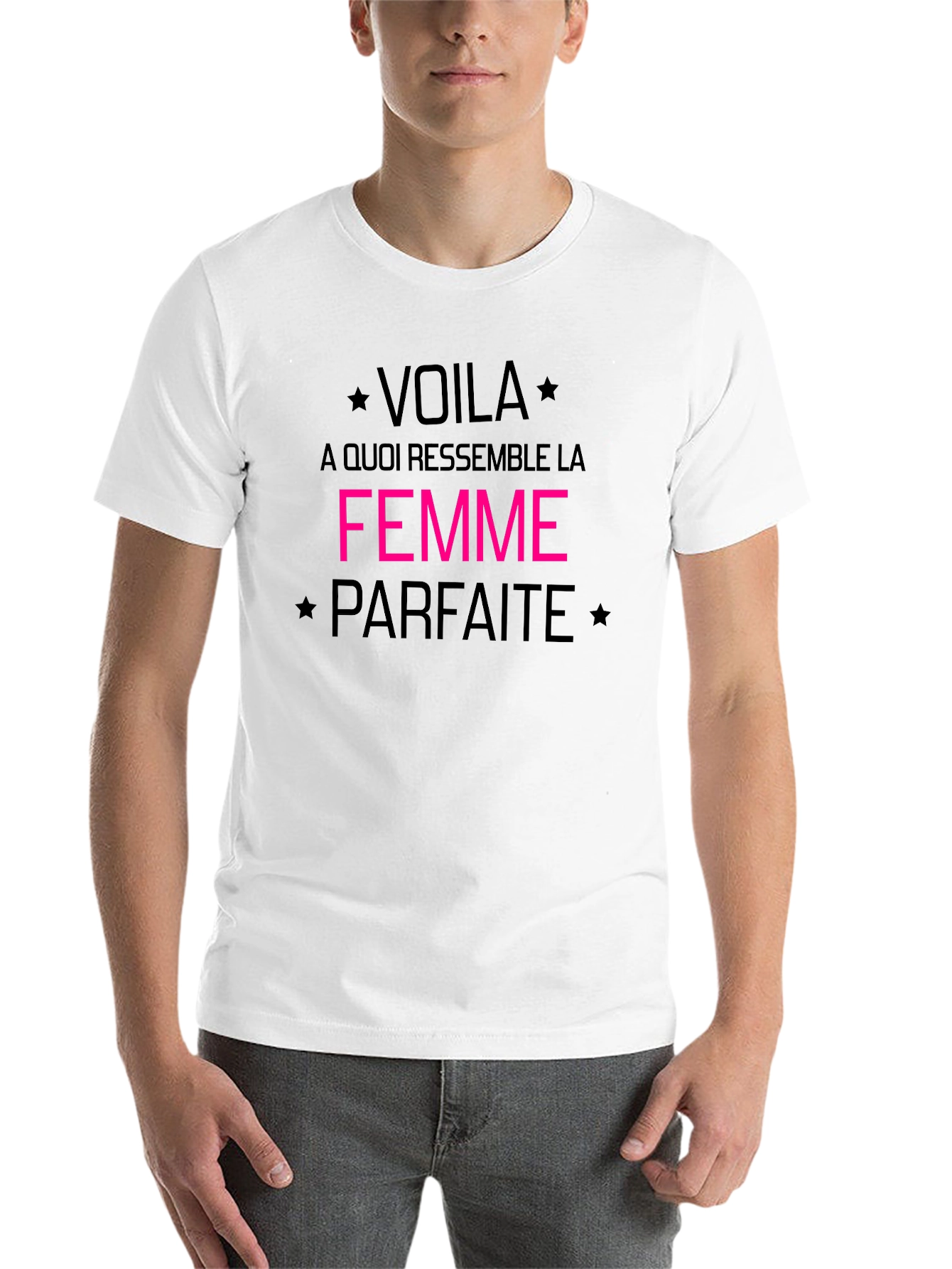 Voila la Femme Parfaite Black Graphic Tee