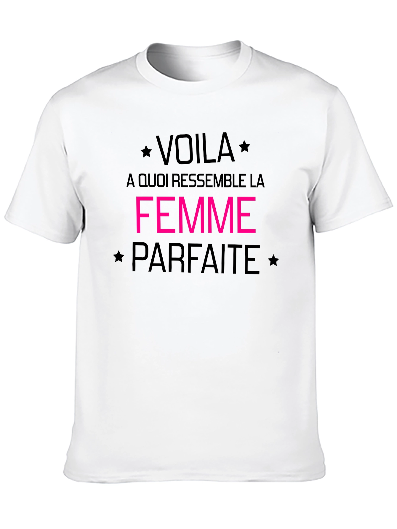 Voila la Femme Parfaite Black Graphic Tee