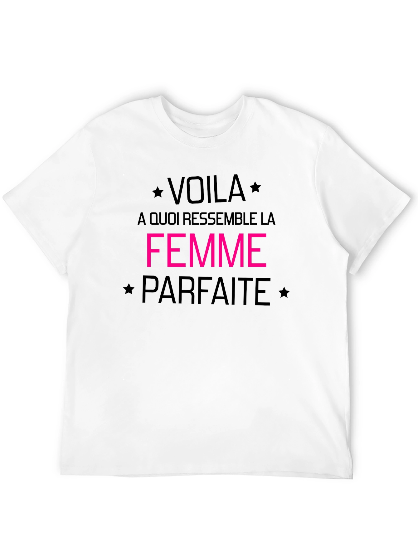 Voila la Femme Parfaite Black Graphic Tee