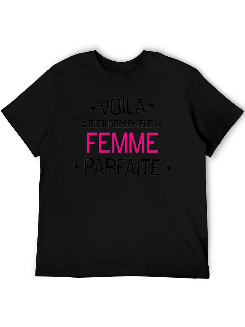 Voila la Femme Parfaite Black Graphic Tee