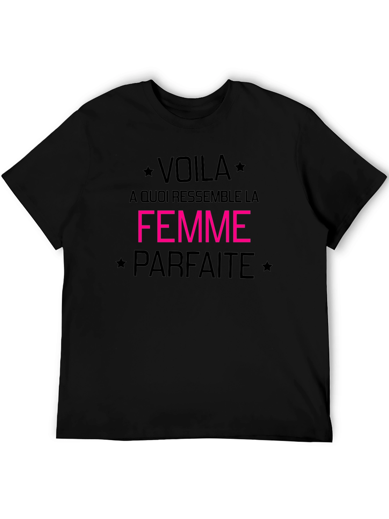 Voila la Femme Parfaite Black Graphic Tee