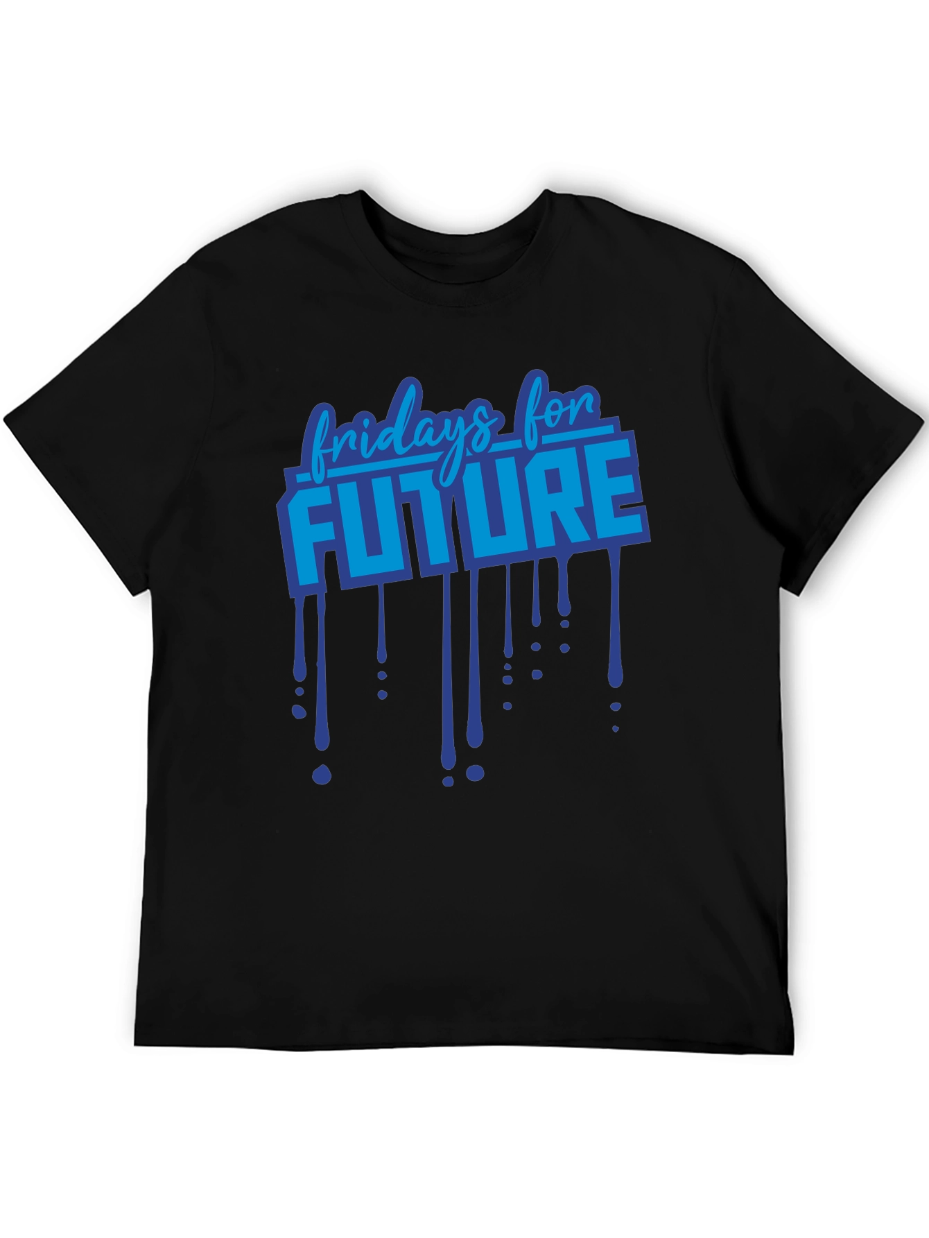 Fridays For Future Graphic Print Black T-Shirt
