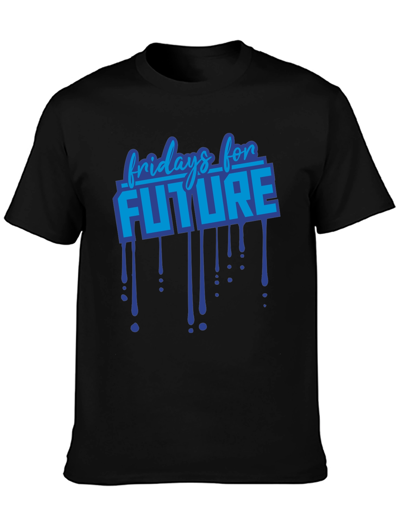 Fridays For Future Graphic Print Black T-Shirt