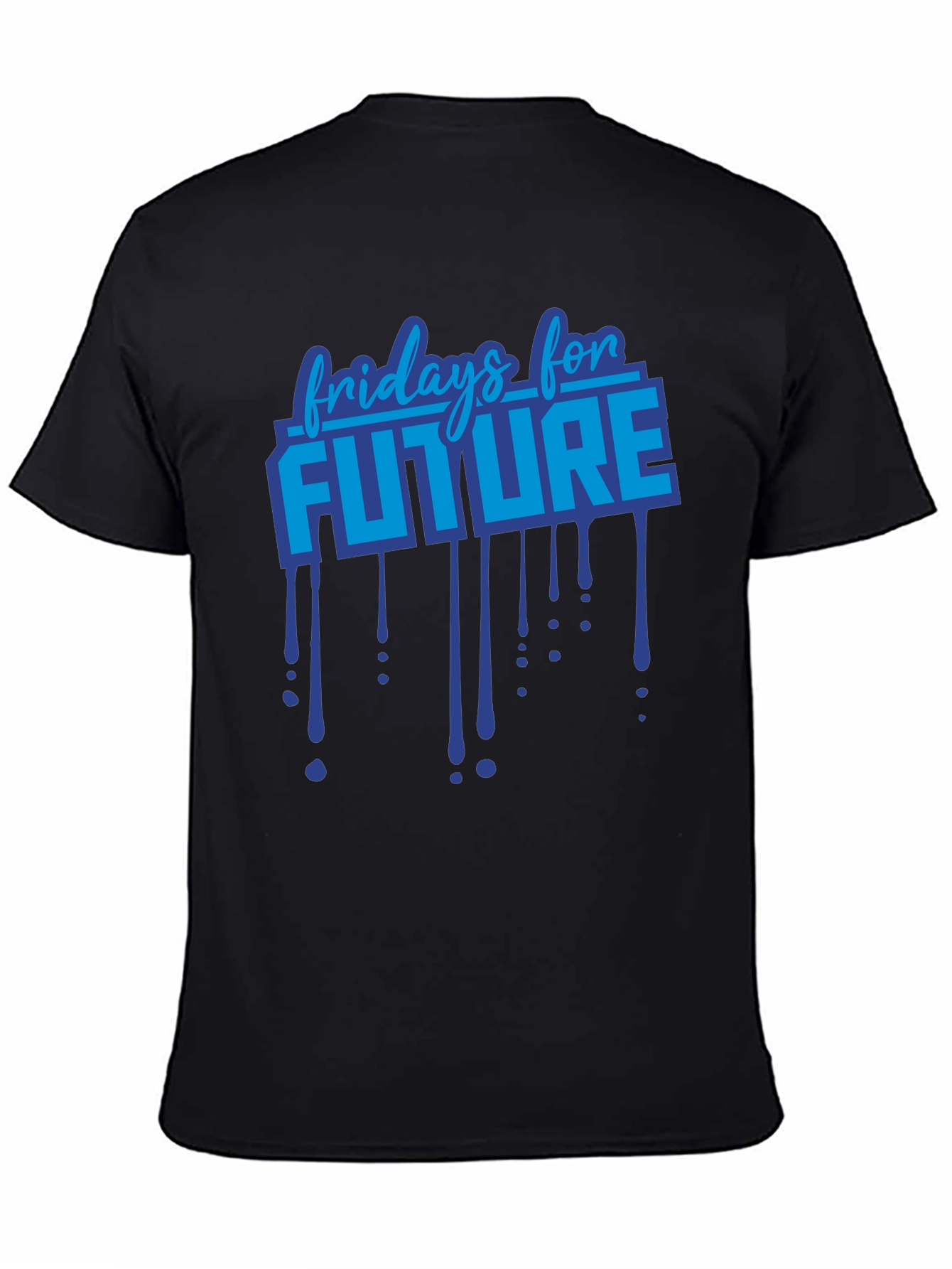 Fridays For Future Graphic Print Black T-Shirt