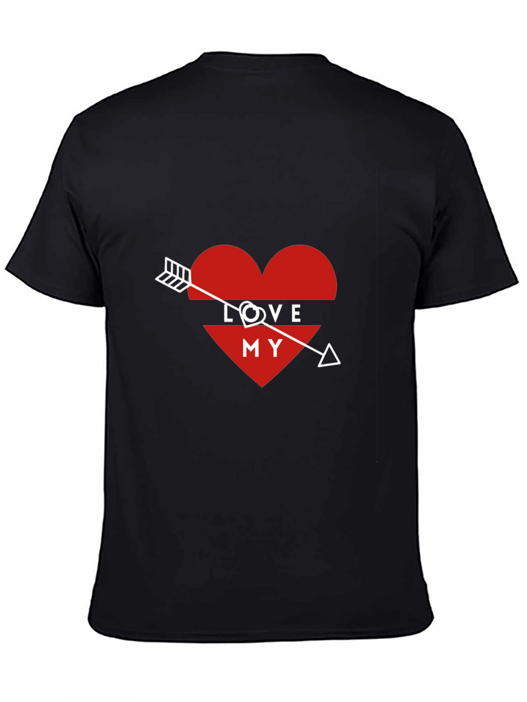 Love My Arrow Heart Graphic Tee - Black