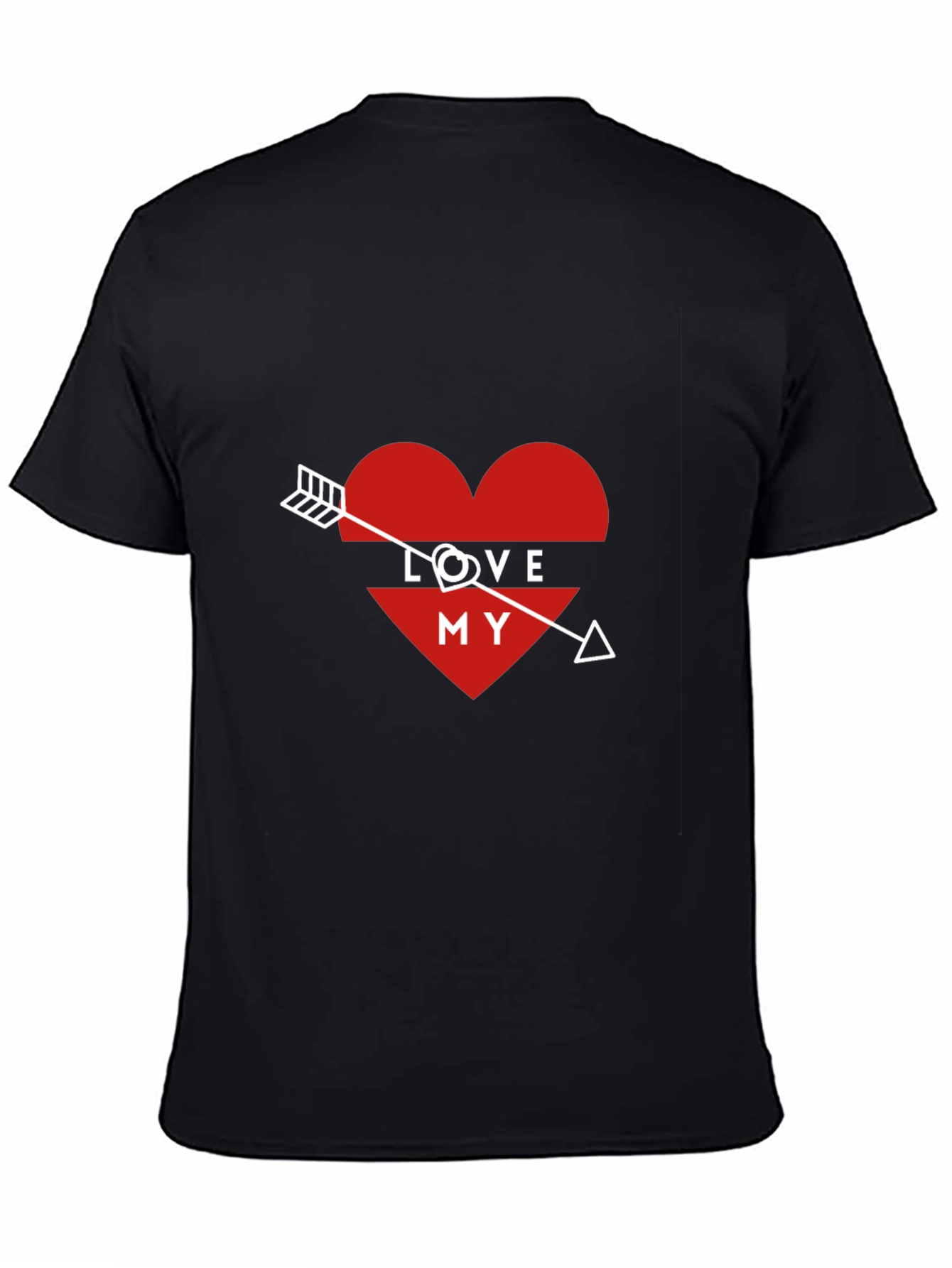 Love My Arrow Heart Graphic Tee - Black