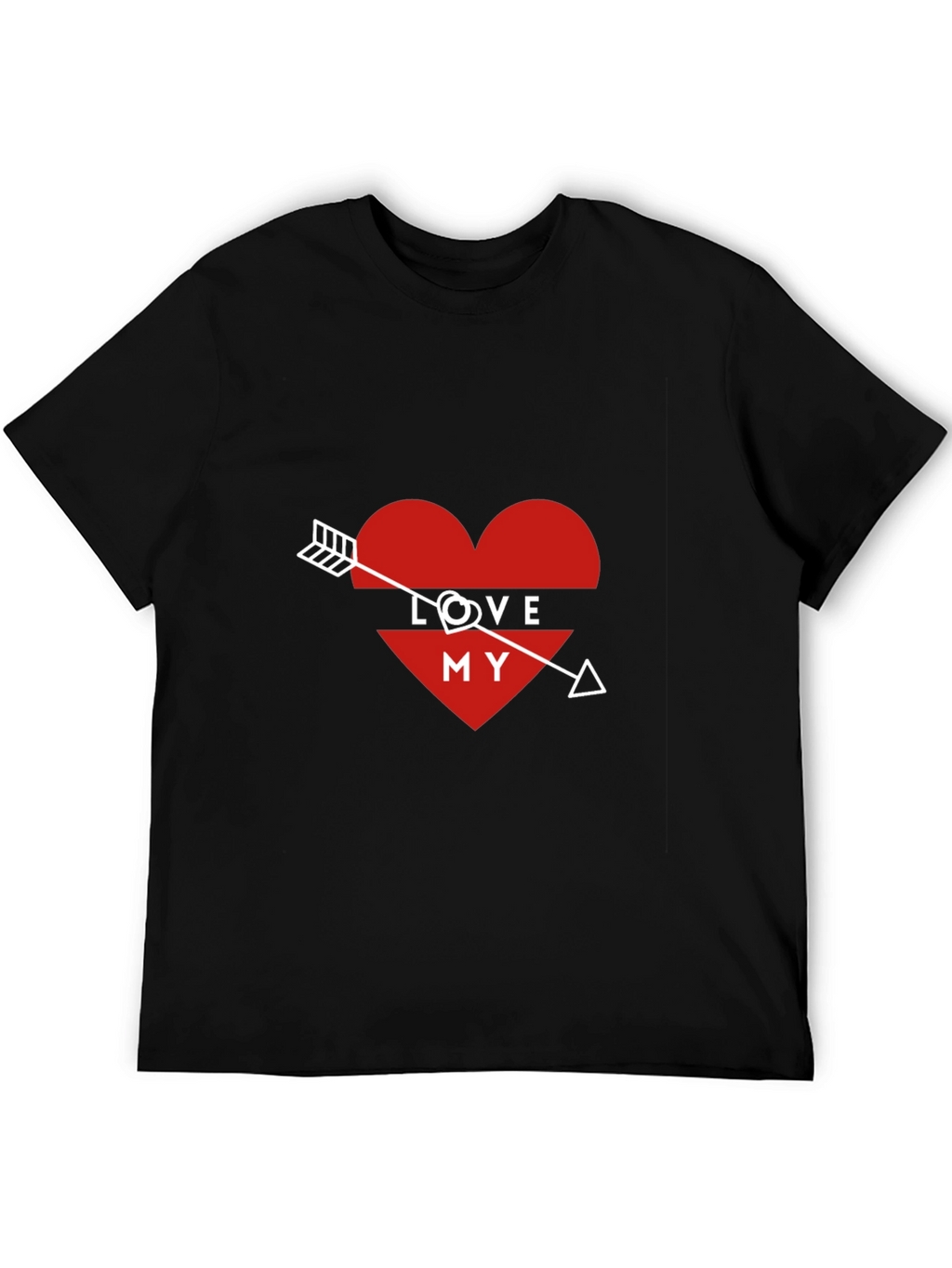 Love My Arrow Heart Graphic Tee - Black