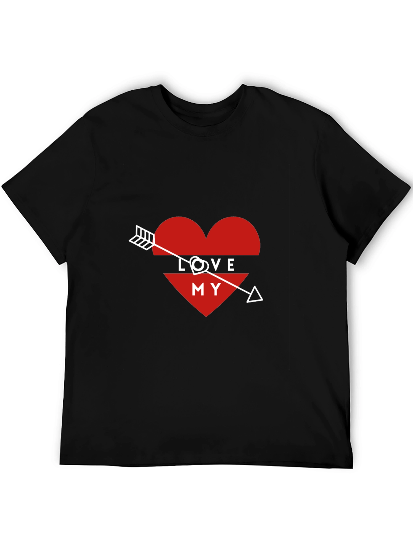 Love My Arrow Heart Graphic Tee - Black