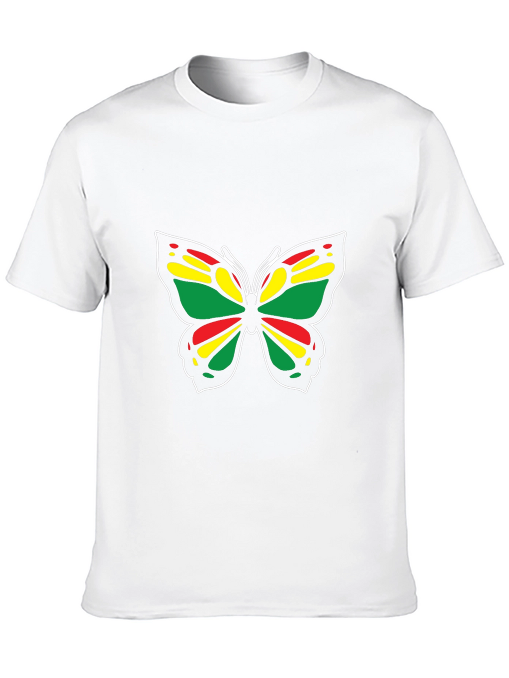 Rasta Butterfly Black T-Shirt
