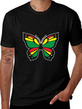 Rasta Butterfly Black T-Shirt