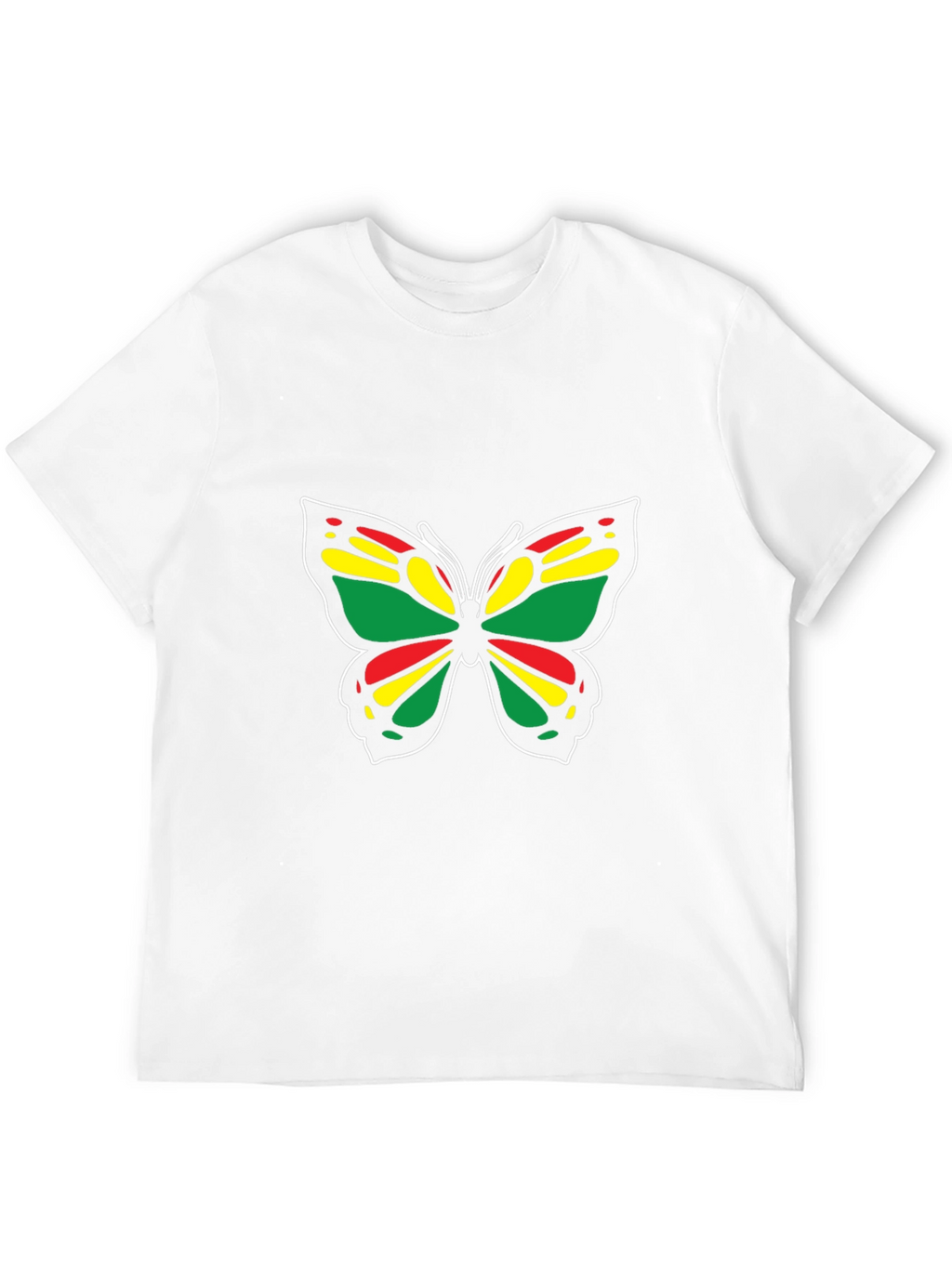 Rasta Butterfly Black T-Shirt