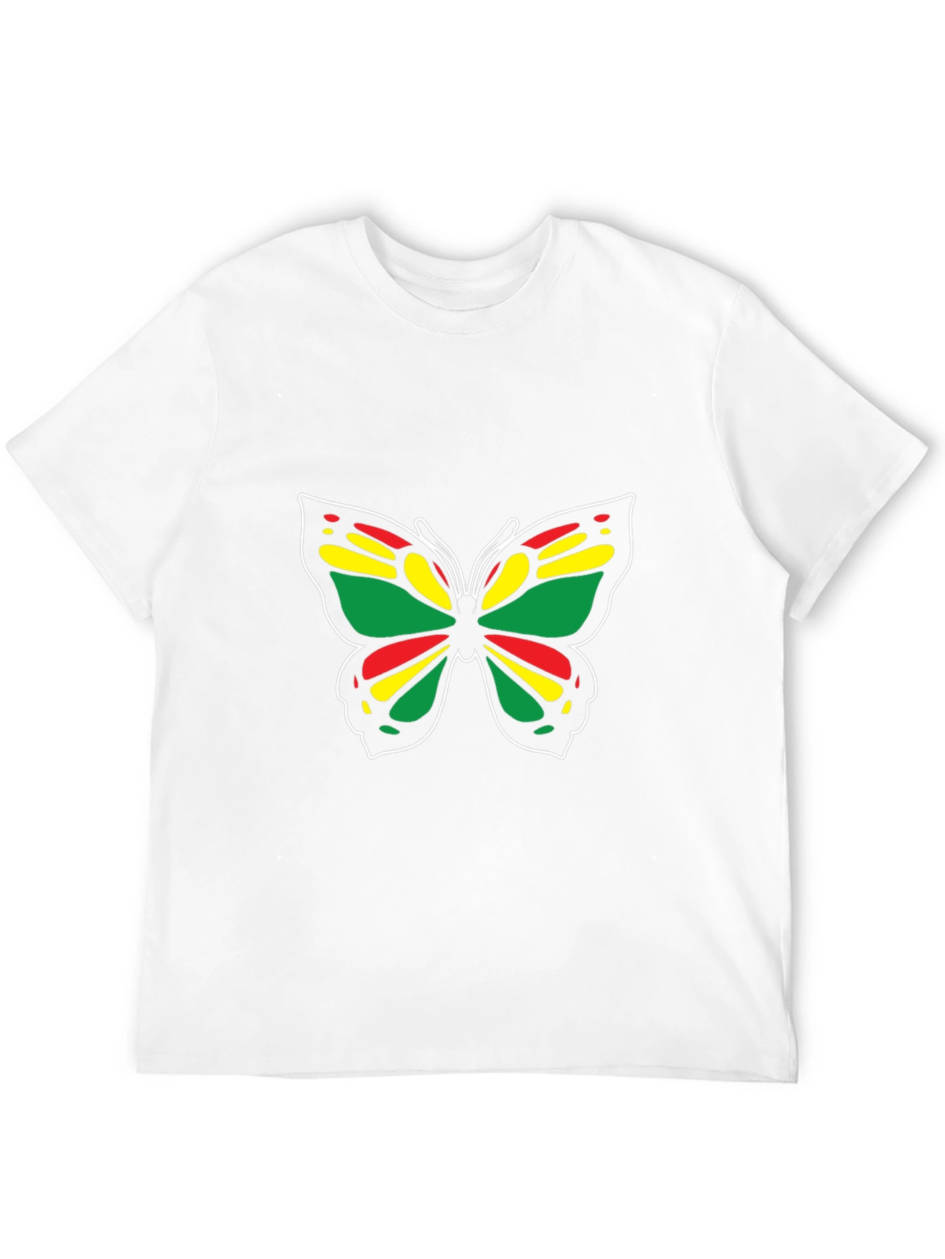 Rasta Butterfly Black T-Shirt