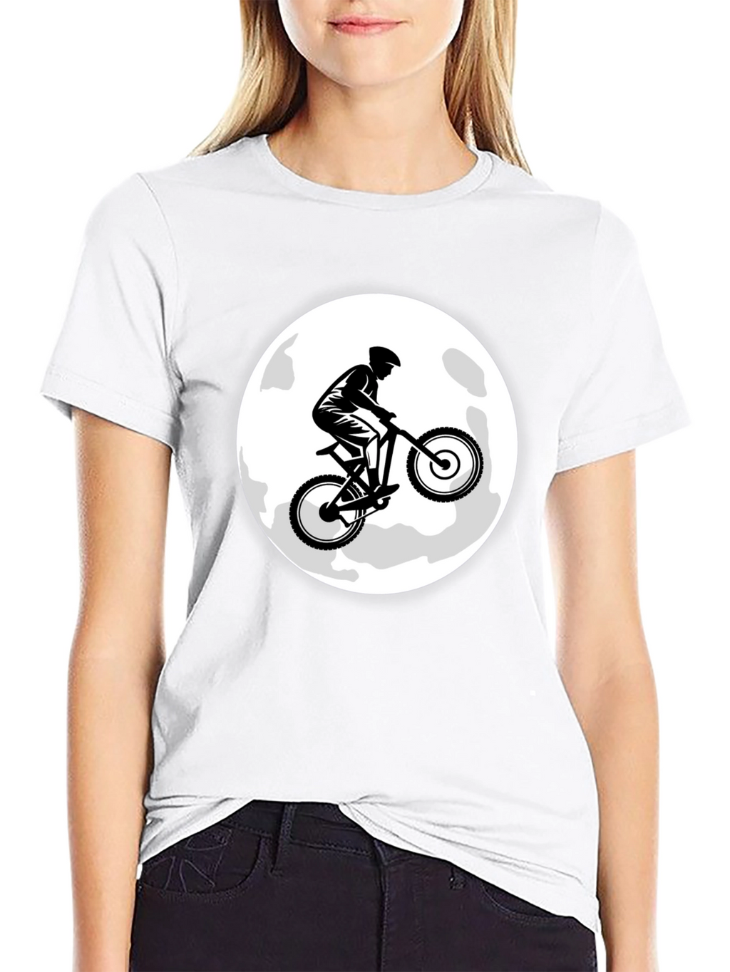 Mountain Bike Moon Graphic T-Shirt